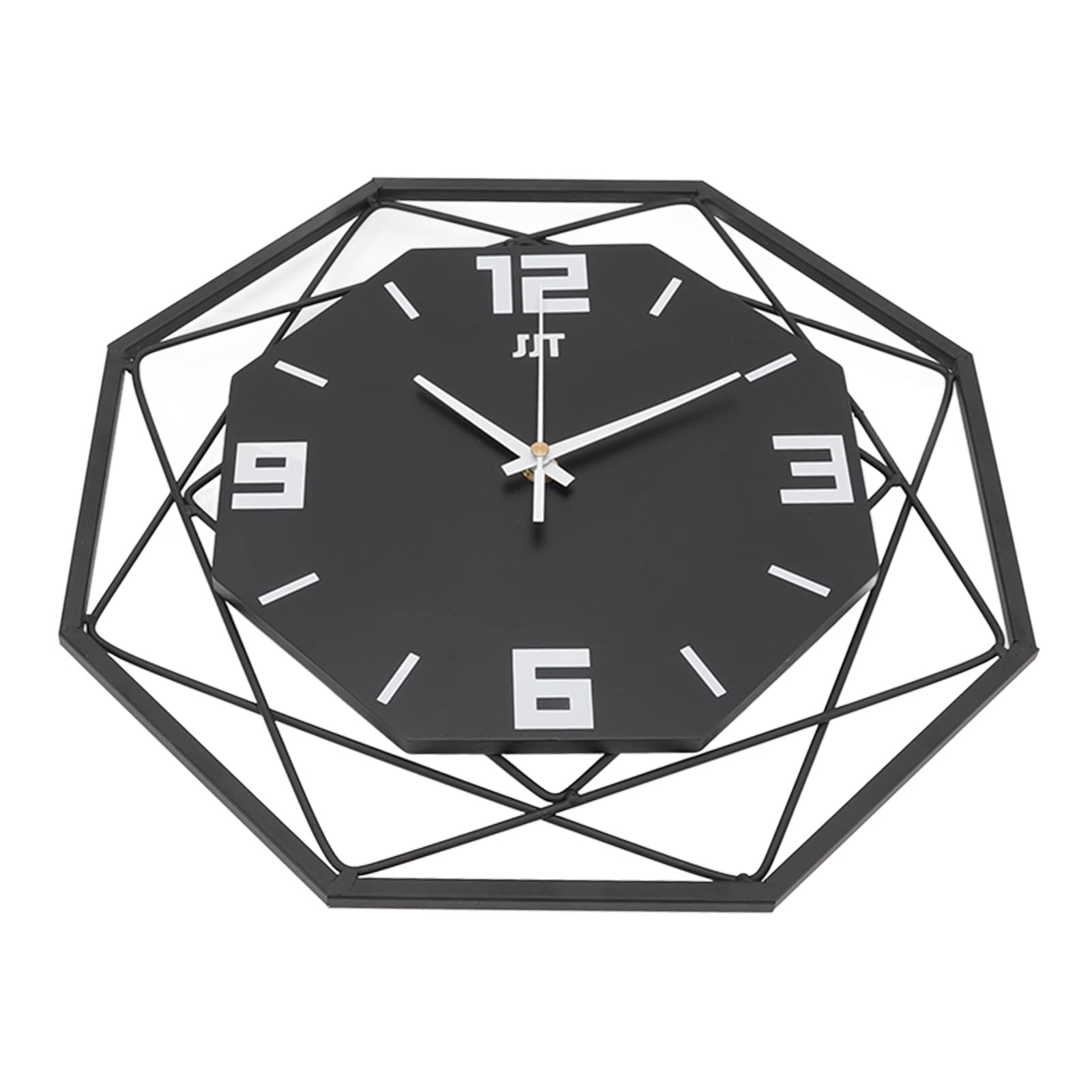 Modern Silent Wall Clock for Kitchen - Fadeless, Durable with Clear Scale - Perfect for Home, Office & Hotel Decor (Black)