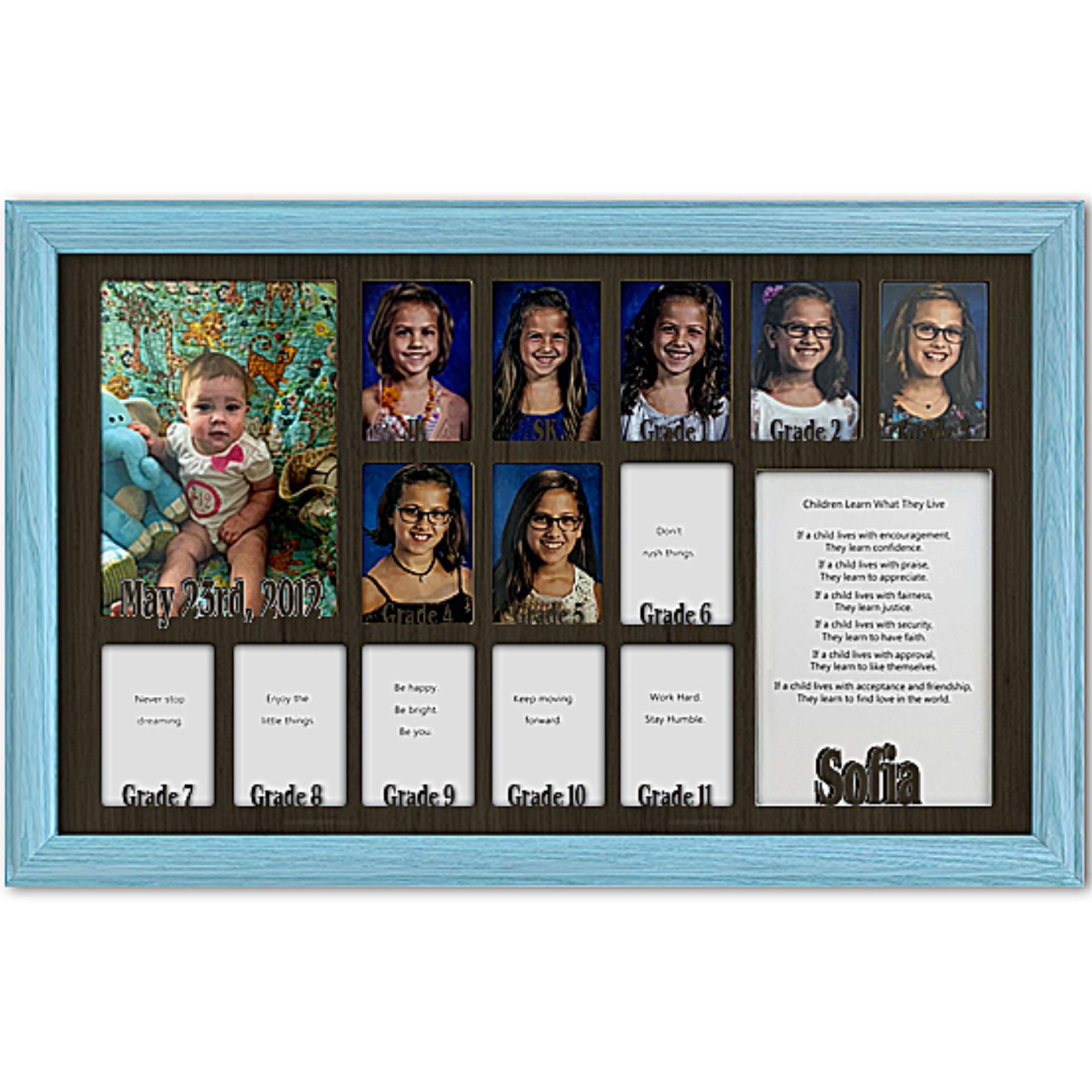 Personalized Northland School-Years Picture Frame - Holds Twelve 2.5x3.5