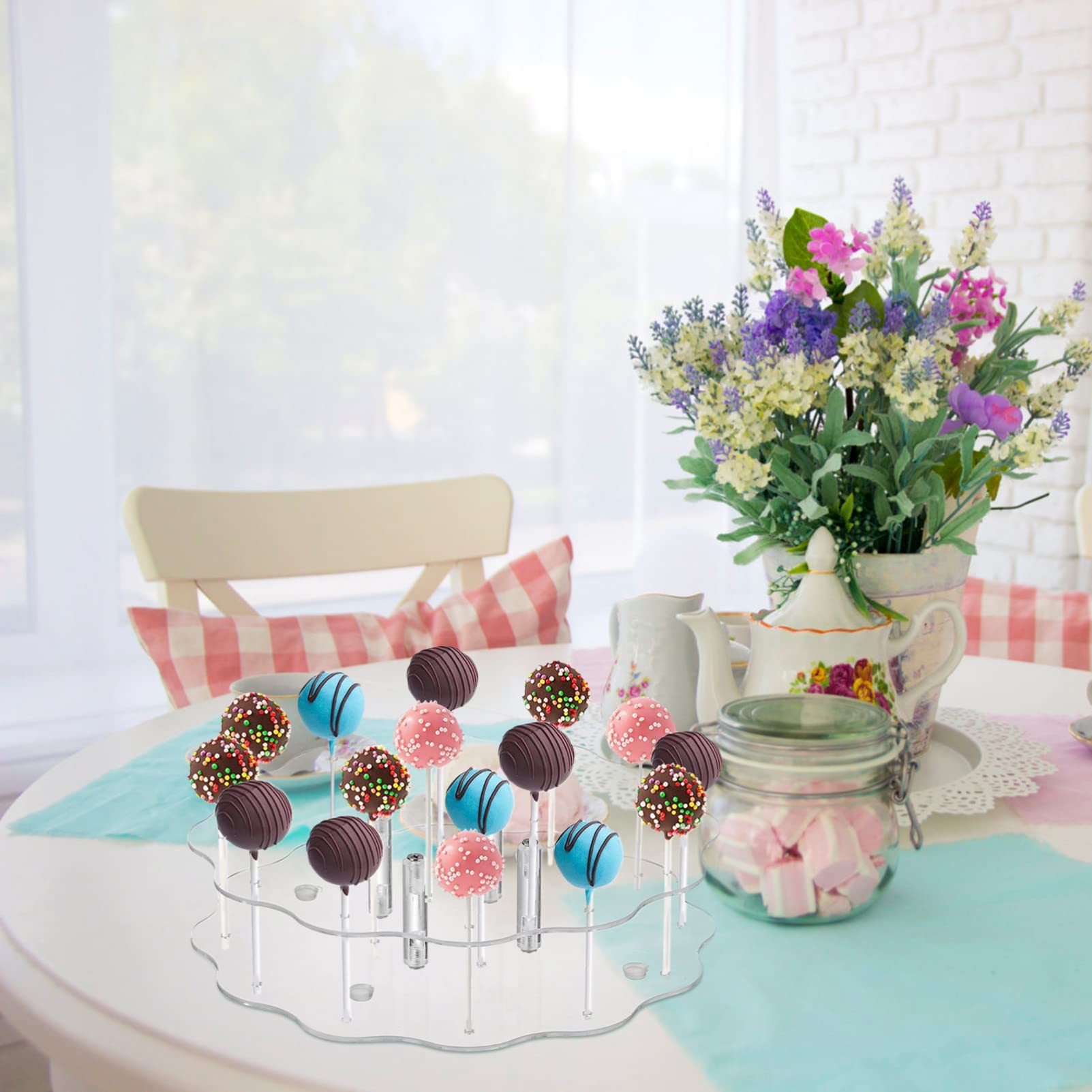 Hemoton 16-Slot Lollipop Display Stand - Candy Table Holder for Birthday Parties, Dessert Tables, and Cake Decorations - Perfect for Bakeries, Candy Stores, and Sweet Shops