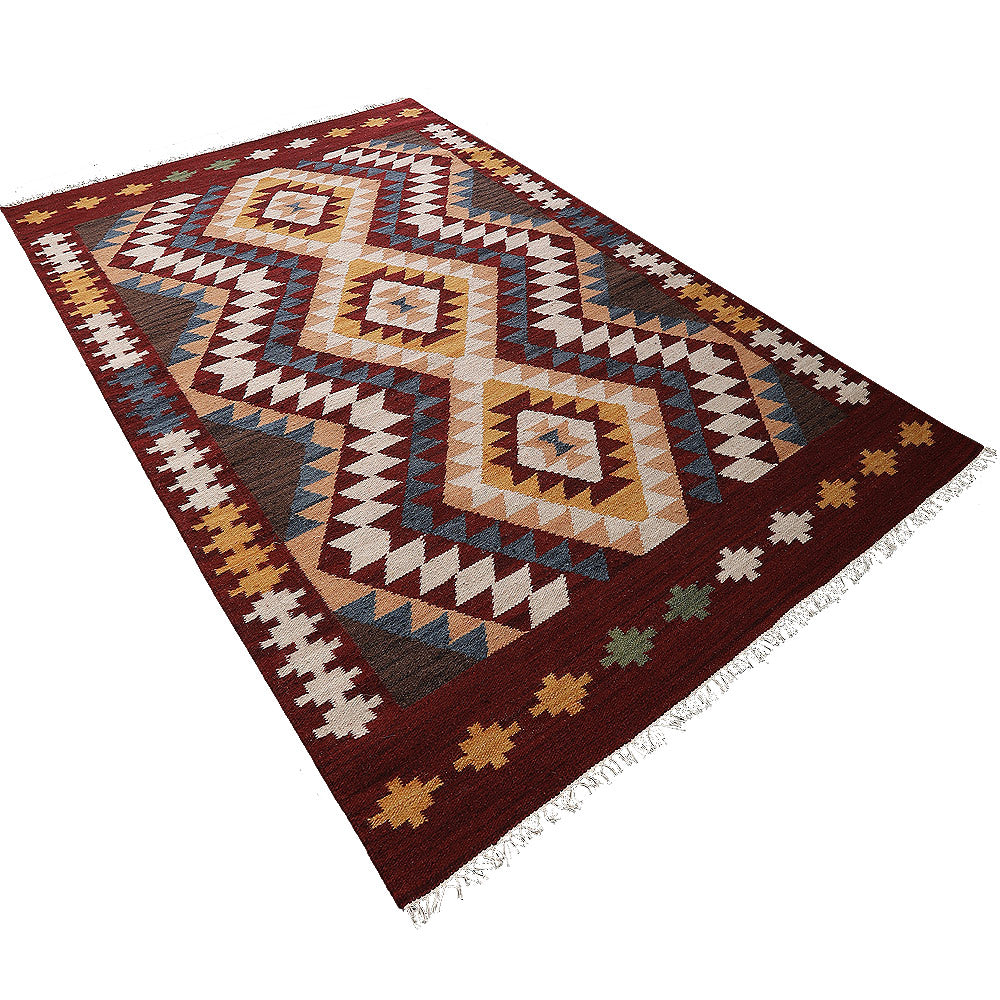 Hand Woven Bohemian Area Rug - Soft & Durable Cotton Weave for Living Room, Bedroom, or Nursery Decor | FormaFusion