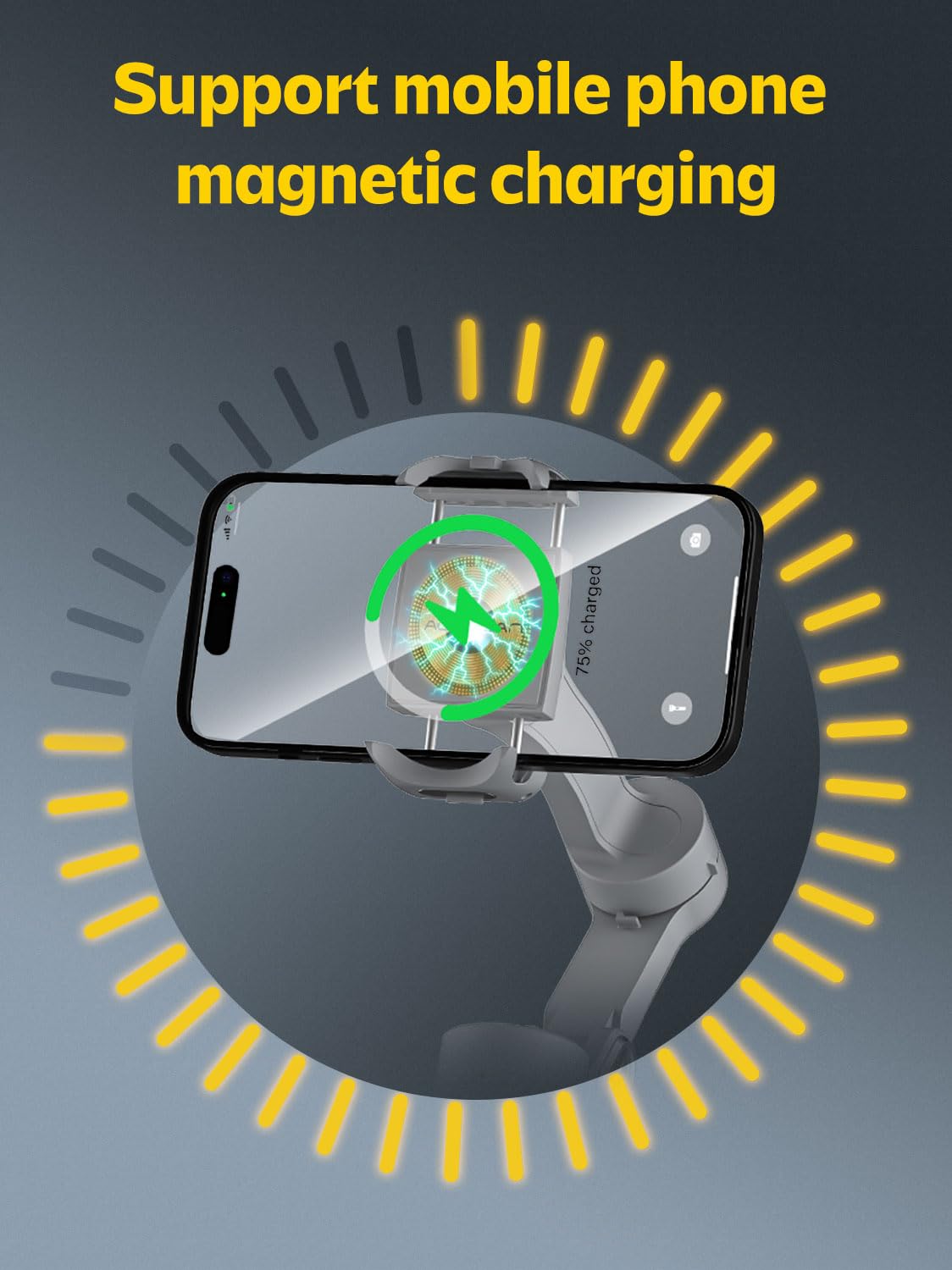 AOCHUAN Smart X Pro 3-Axis Phone Gimbal Stabilizer for iPhone 15/14/13/12 Pro Max/XS & Galaxy S23 - Professional Smartphone Stabilizer with Wireless Charging, OLED Display & LED Light - Perfect for Vlogging, Live Streaming & Smooth Video Recording