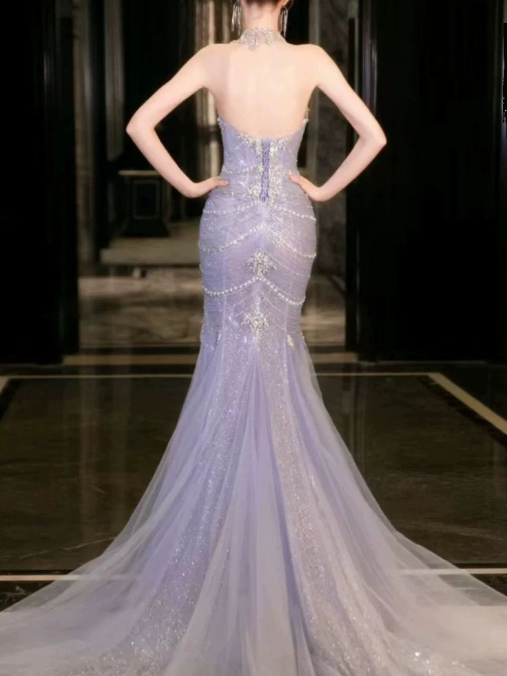 Elegant Mermaid Strapless Tulle Beaded Long Prom Dress J5965 | Formal Evening Gown for Homecoming, Wedding, Quinceañera & Special Occasions