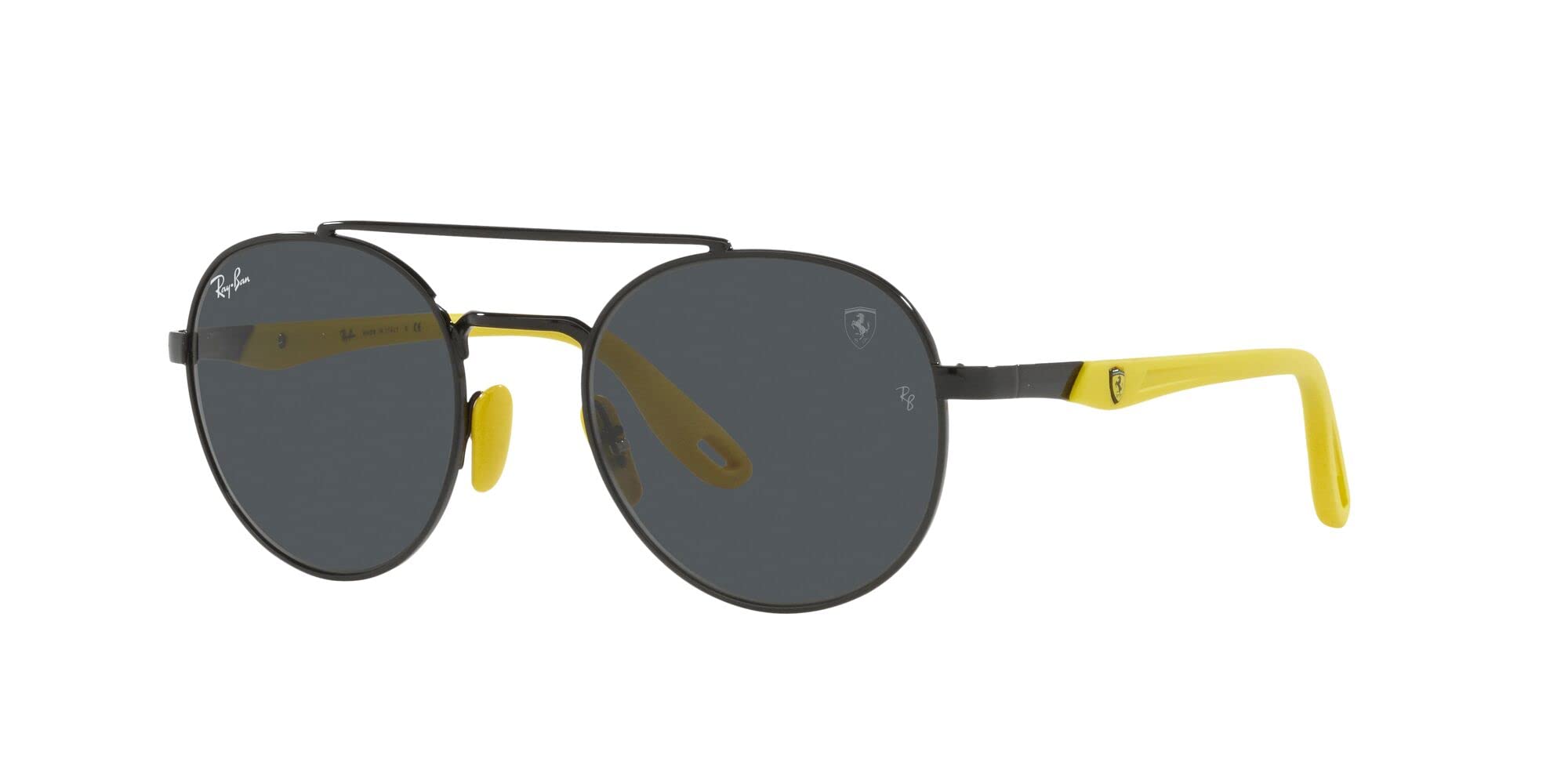 Ray-Ban RB3696M Scuderia Ferrari Collection Round Sunglasses for Men & Women - Polarized UV Protection Lenses - Stylish Driving & Outdoor Sports Eyewear