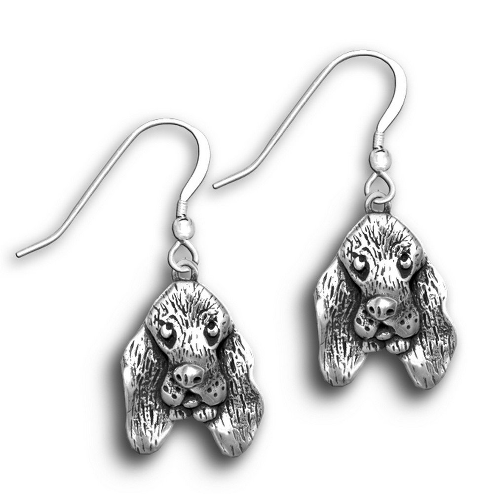 Magic Zoo Sterling Silver Basset Hound Earrings - Handmade Dog Lover Jewelry for Women | Perfect Gift for Pet Owners & Animal Lovers