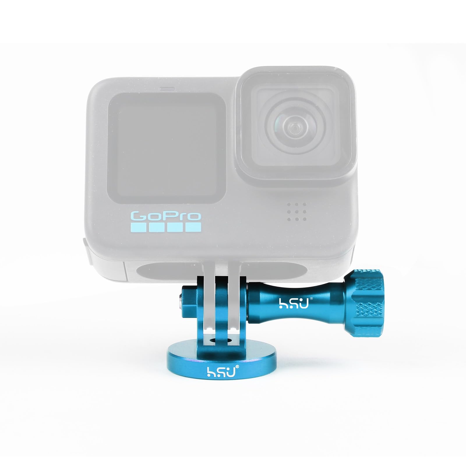 HSU Aluminum Alloy GoPro Tripod Mount with Thumbscrew - Compatible with GoPro Hero 13/12/11/10/9/8/7/6/5/4/3+/3/2/1, AKASO, Campark & Action Cameras - Blue | Perfect for Vlogging, Travel & Outdoor Adventures