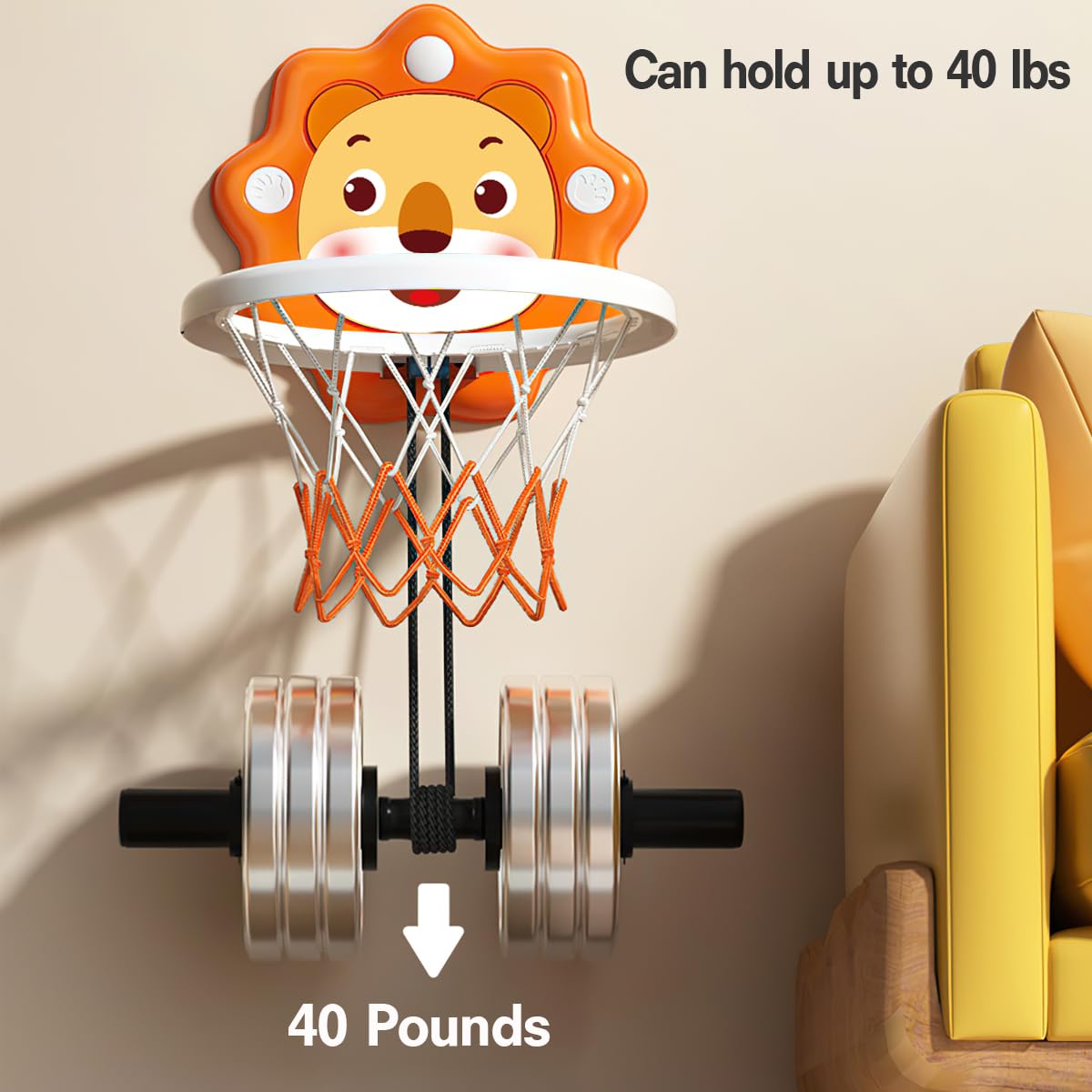 Adjustable Height Mini Basketball Hoop for Toddlers - Portable Indoor Basketball Set with Scoreboard & Ring Toss - Perfect Christmas Birthday Gift Toy for 1 2 3 4 5 Year Old Boys & Girls - Fun Playtime in Bedroom, Playroom or Bath Time