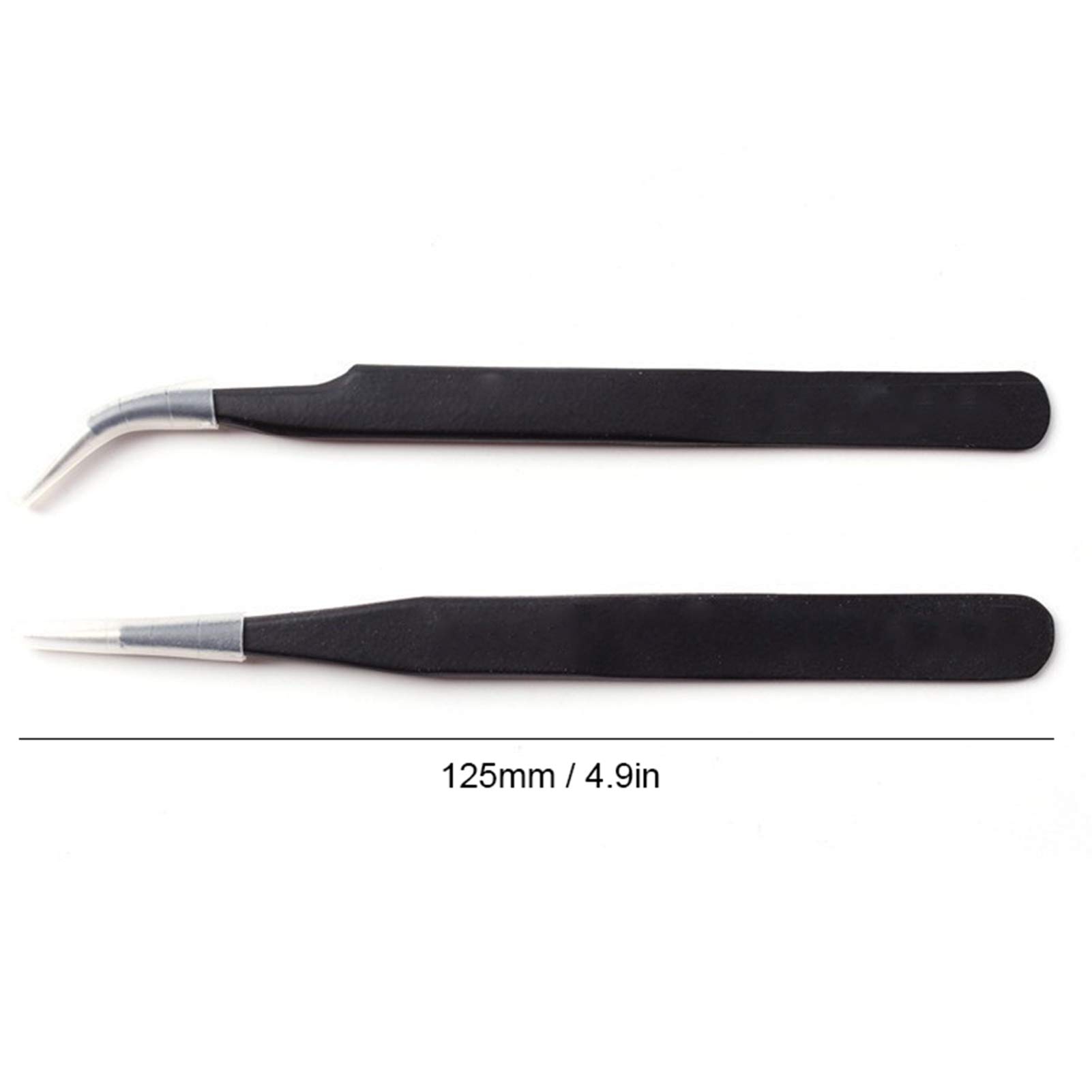 Professional Nail Art Tweezers Set - 2 Pcs Rhinestone & Foil Picker Tool for Nail Stickers, Decals, Eyelash Extensions | Perfect for DIY Manicures, Salon Use & Nail Decorations