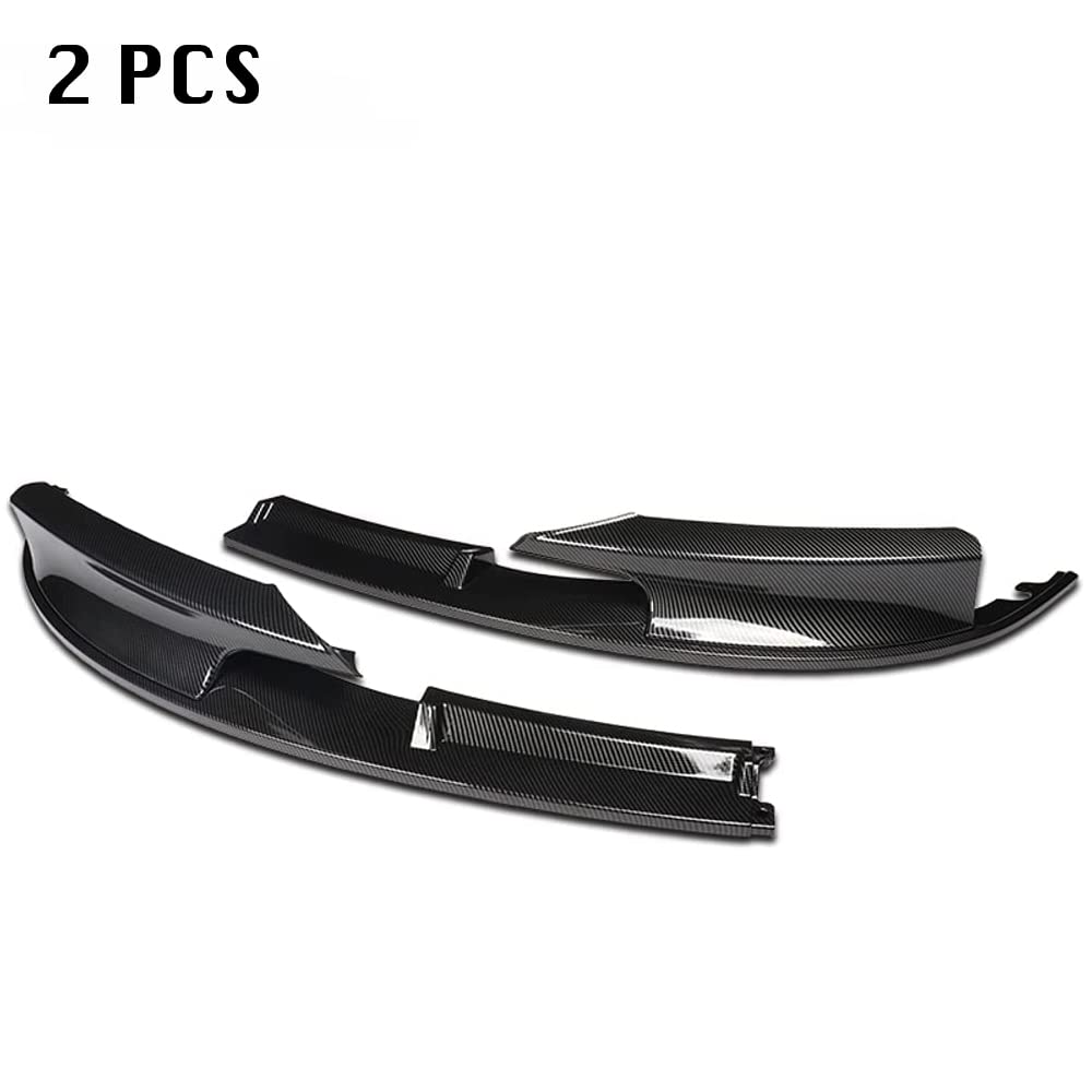 BMW F30 3 Series (2012-2018) Front Bumper Lip Spoiler - 2PCS Carbon Fiber Style Chin Splitter for M Sport | Enhances Aerodynamics & Sporty Look for Street or Track Racing