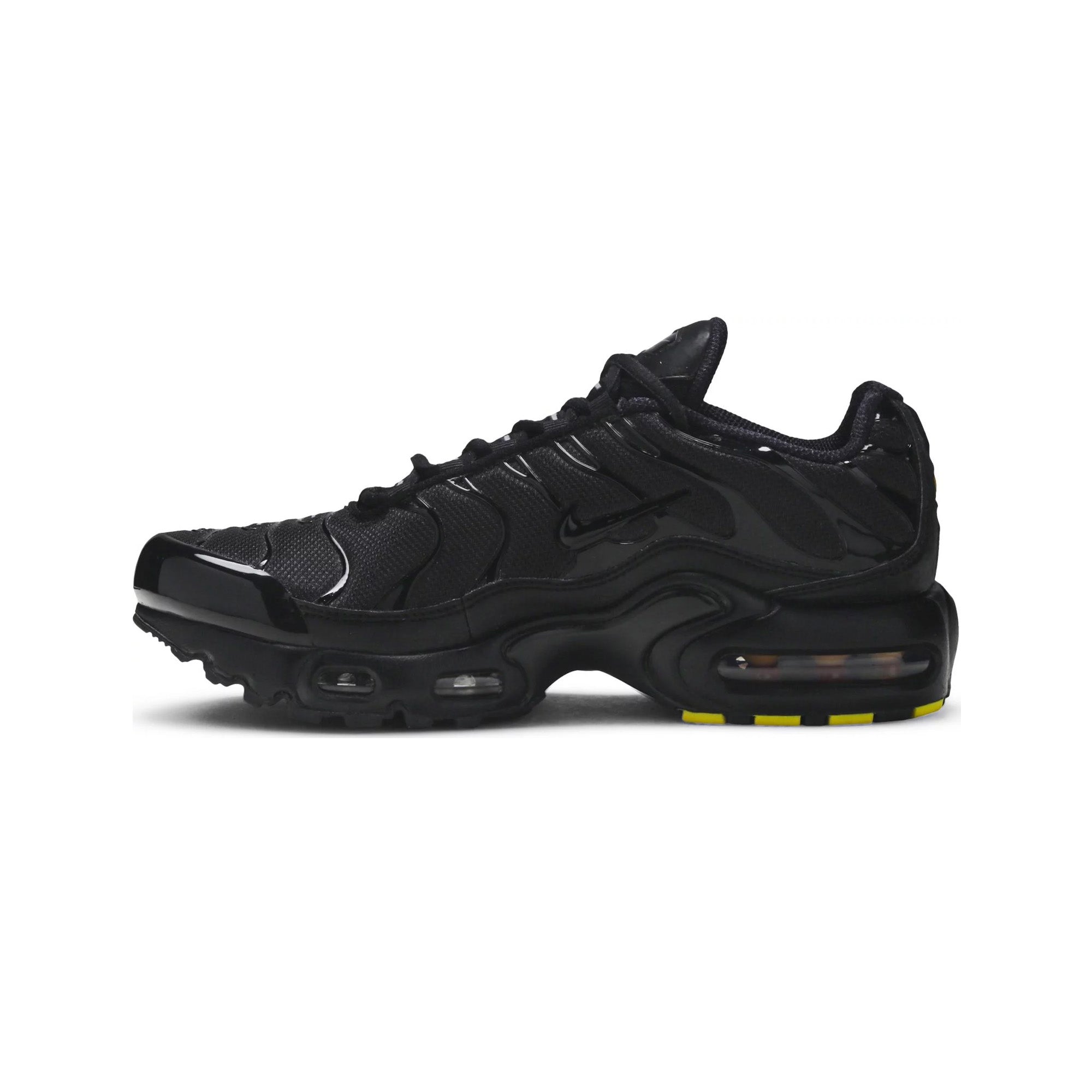 Nike Air Max Plus 'Triple Black' GS Running Shoes for Women (2020) - Comfortable Cushioned Sneakers for Gym, Workout & Casual Wear