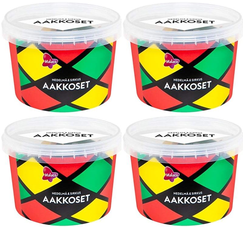 Cloetta Malaco Aakkoset Circus Fruit Candy Mix - 4 Boxes (600g Each) | Assorted Gummy Sweets for Parties, Snacking & Gift Giving