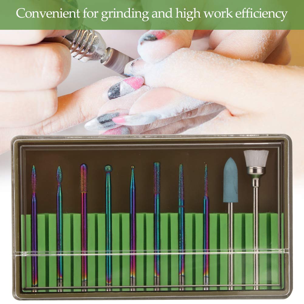 Professional Electric Nail Drill Kit with Ceramic Grinding Bits - Manicure Pedicure Tools for Gel Nails Polish & Nail Art (Grinding Head Set BH-04) - Perfect for Salon & Home Nail Care