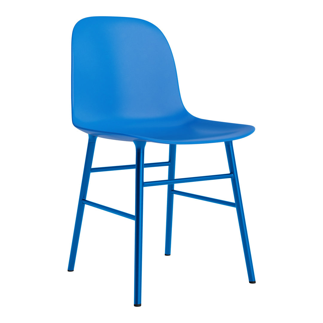 Modern Form Chair with Sturdy Metal Legs - Ergonomic Design for Home, Office & Dining Room Comfort
