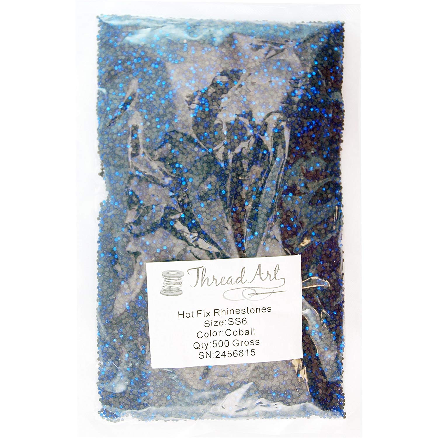 Threadart Bulk Hot Fix Rhinestones Cobalt - SS6 (2mm) - 72,000 Stones - 500 Gross Pack for DIY Crafts, Jewelry Making, and Clothing Embellishment
