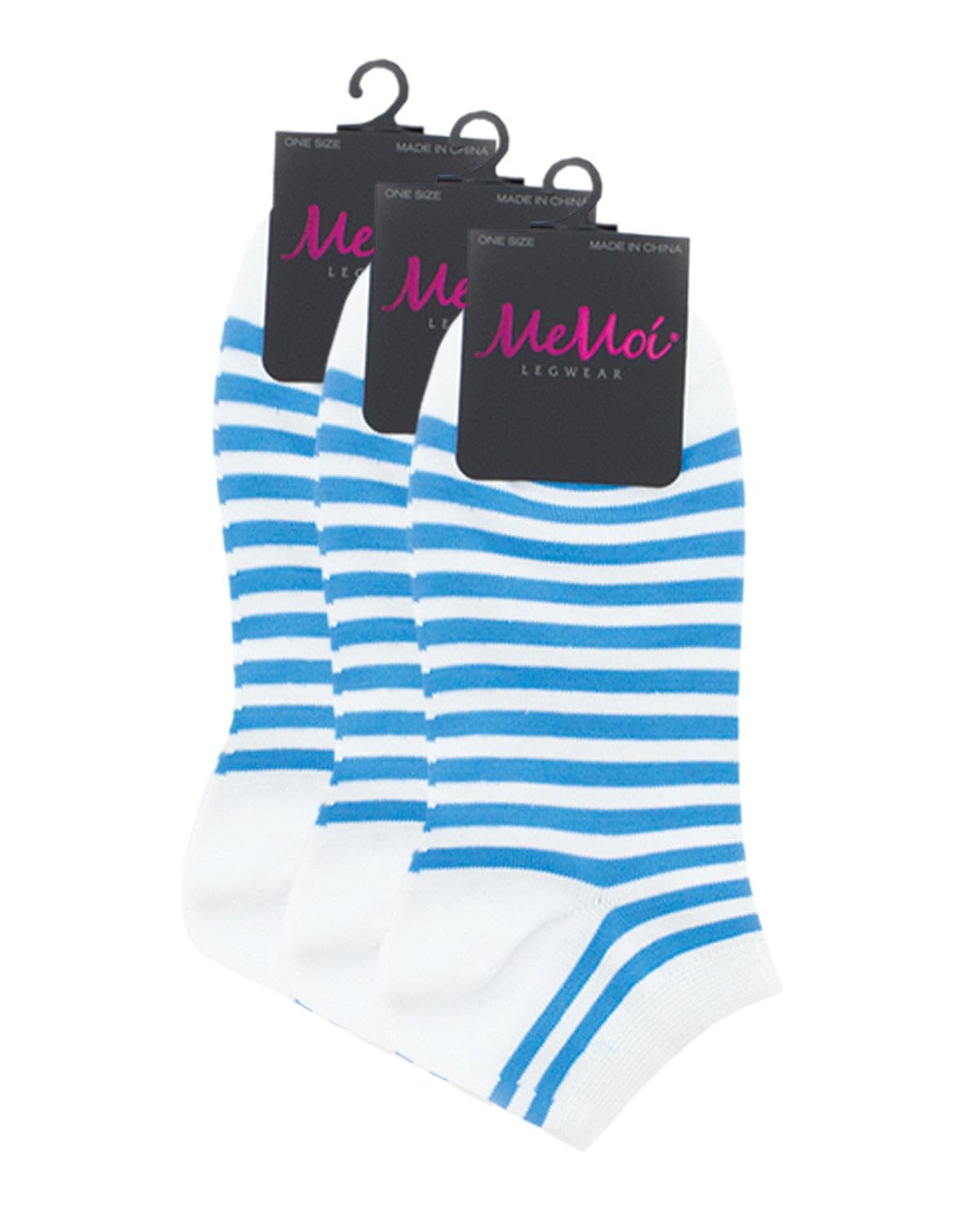 MeMoi MonoStripes Soft-Fit Cotton Blend Low-Cut Socks for Women - Breathable Comfort Socks for Running, Yoga & Everyday Wear
