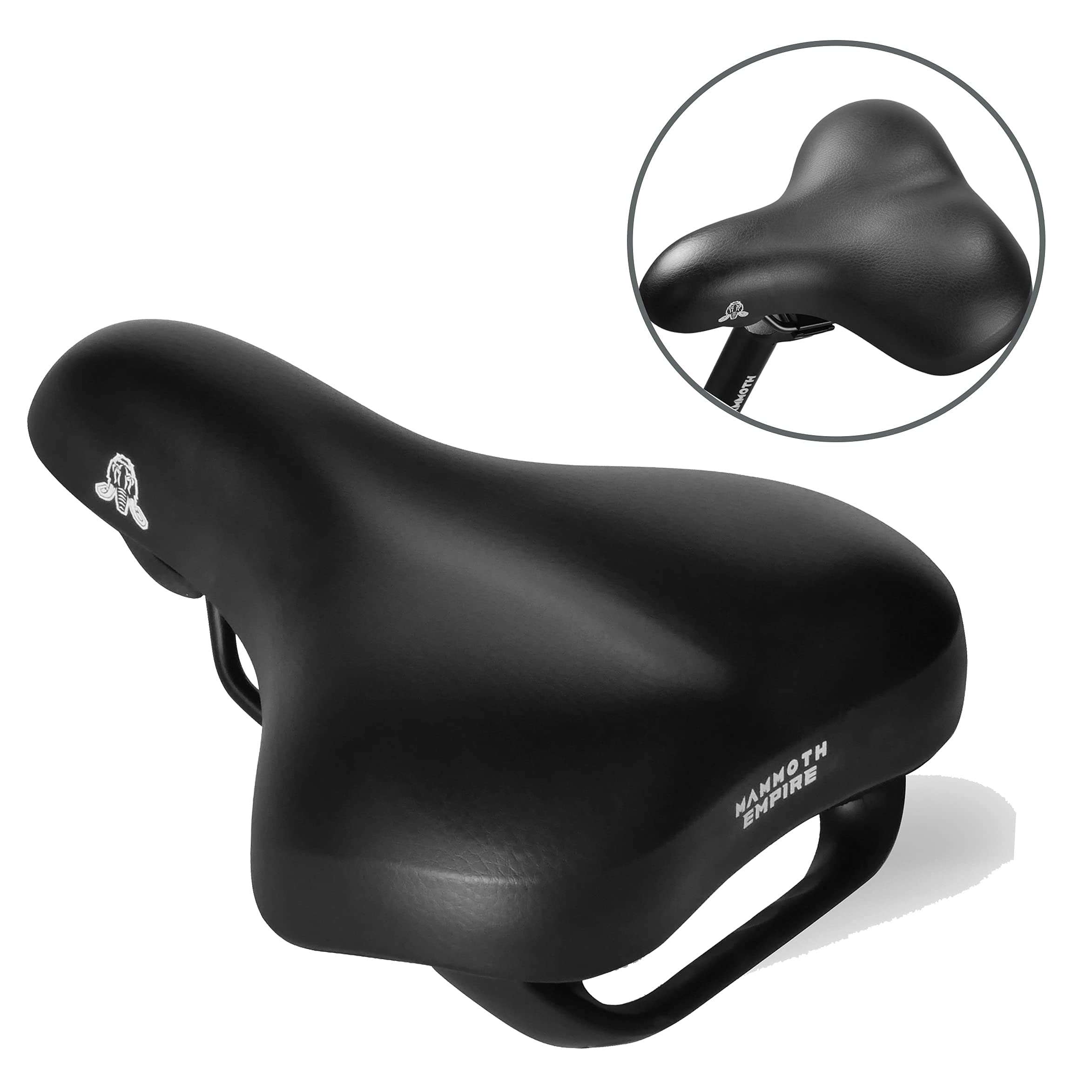 Comfortable Wide Bike Seat for Women & Men - Padded Mountain & Road Bike Saddle - Perfect for MTB, Cycling, Commuting & Long Rides
