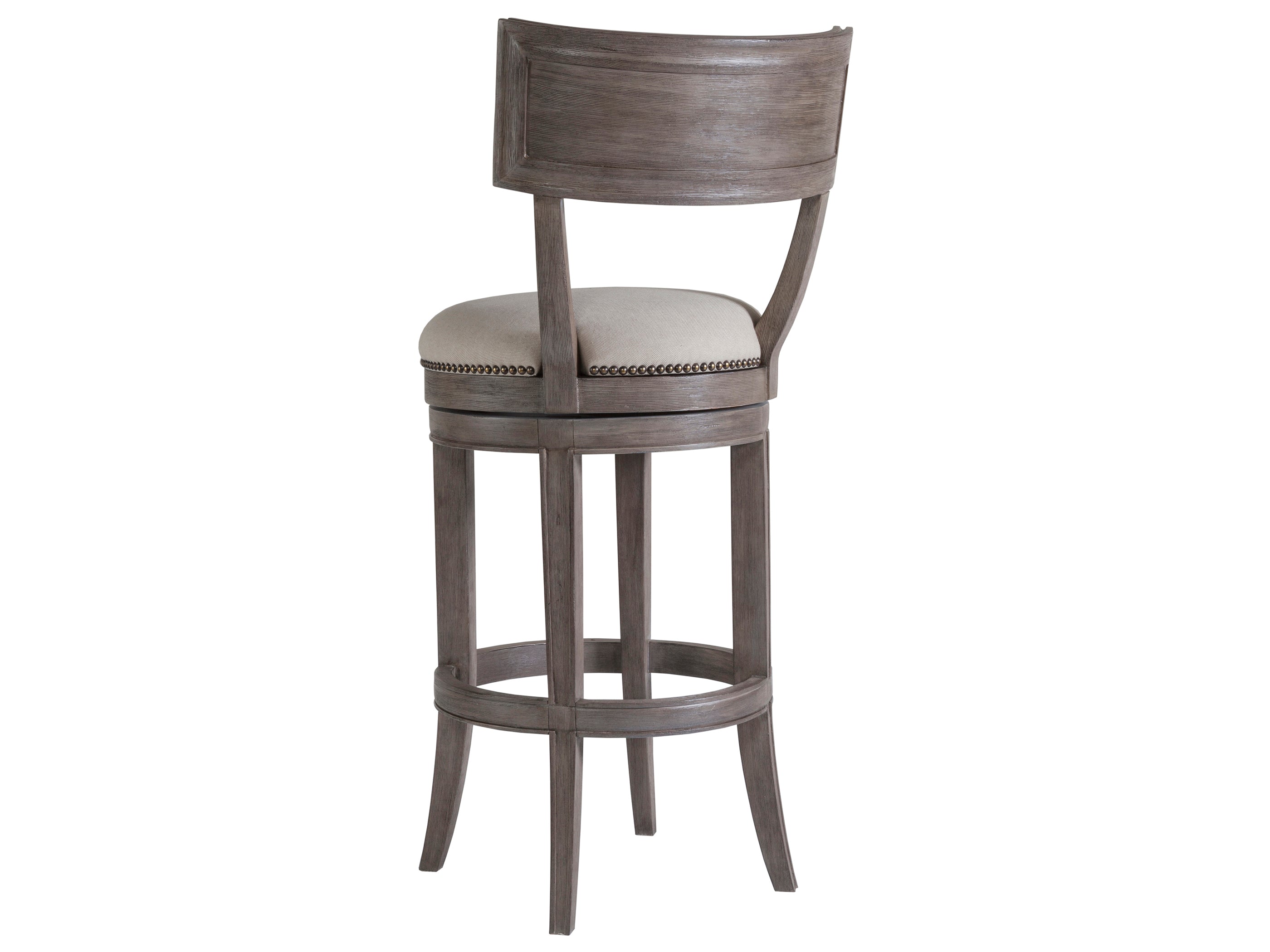 Modern Swivel Bar Stool with Comfortable Seat - Grey Aperitif Style - Perfect for Kitchen Islands, Home Bars & Lounge Areas