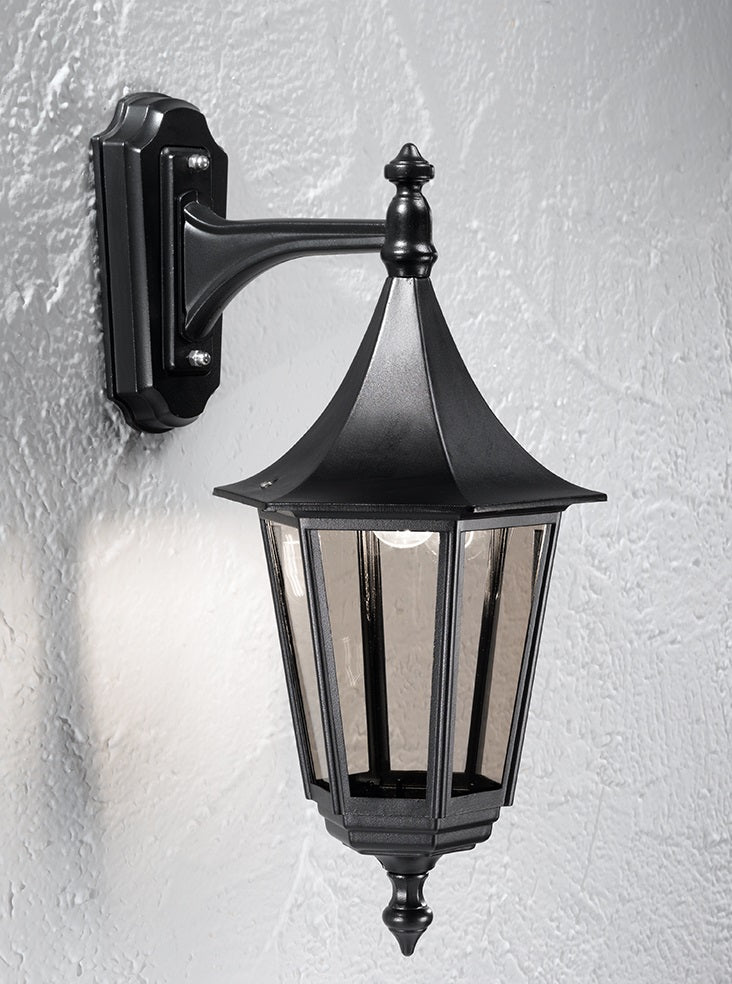 Bournemouth Outdoor Wall Light IP43 Waterproof - Black Aluminum Exterior Sconce for Porch, Garden, and Patio Lighting
