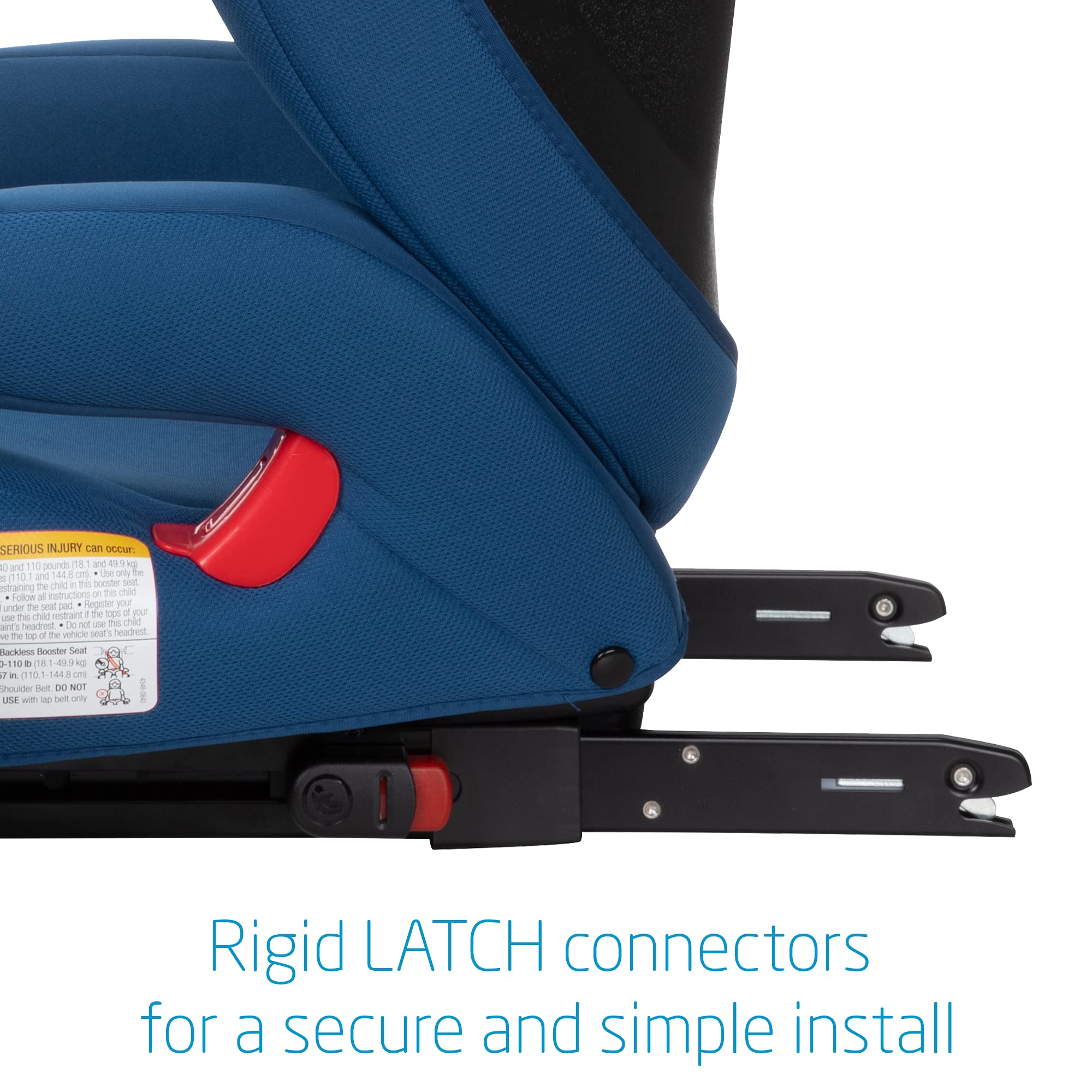 Maxi-Cosi Rodi Sport High Back Booster Car Seat for Kids 40-100 lbs | Essential Blue | Safe & Comfortable for Road Trips & Daily Commutes