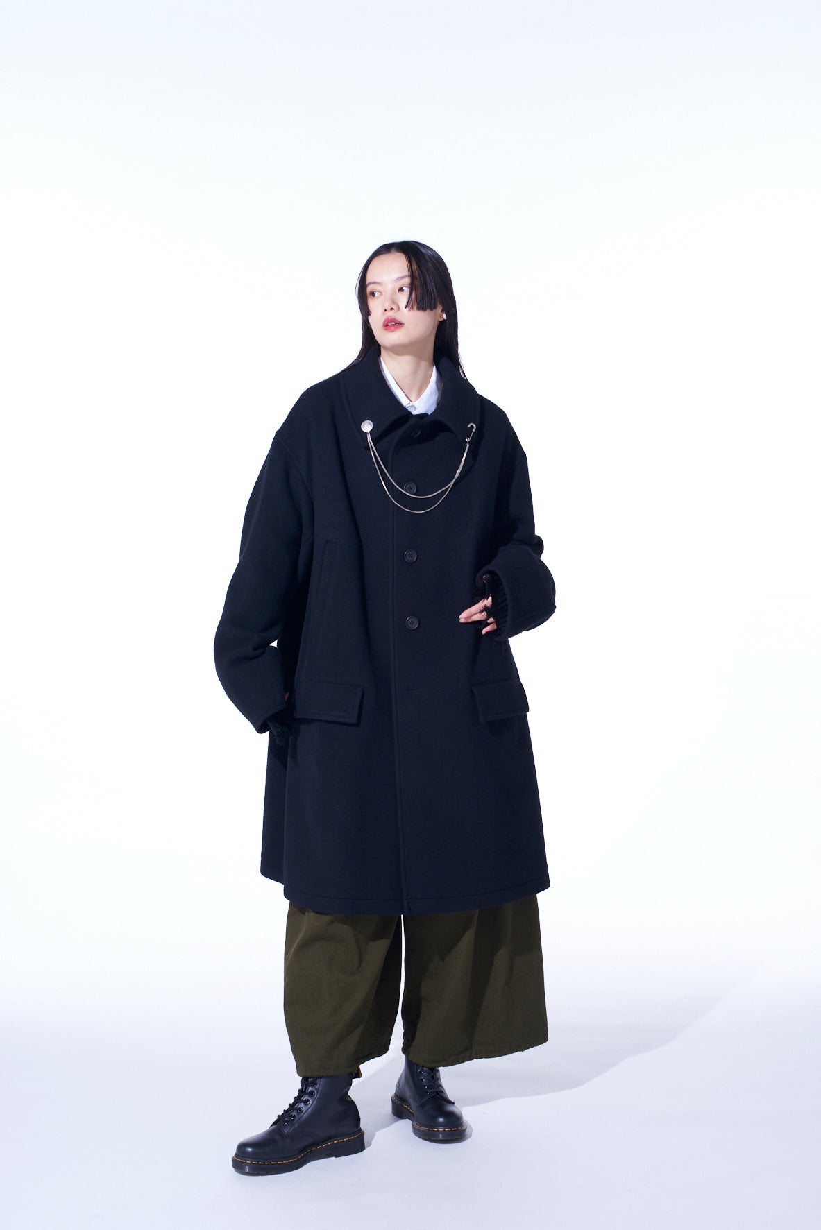 Double Weave Melton Oversized Shawl Collar Coat for Women - Warm Winter Trench Coat with Pockets - Perfect for Office, Travel & Casual Outfits
