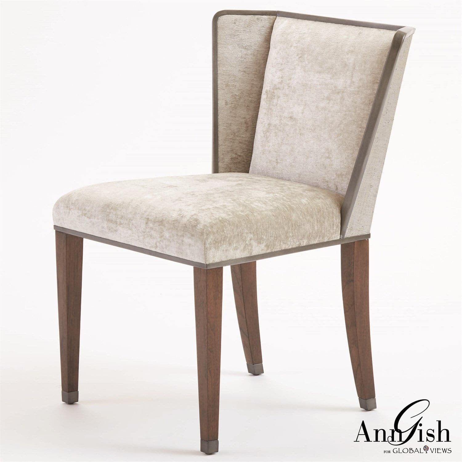 Argento Chair - Modern Accent Chair for Living Room, Bedroom & Office - Stylish Upholstered Armchair with Wooden Legs - Perfect for Home Decor, Relaxing & Reading