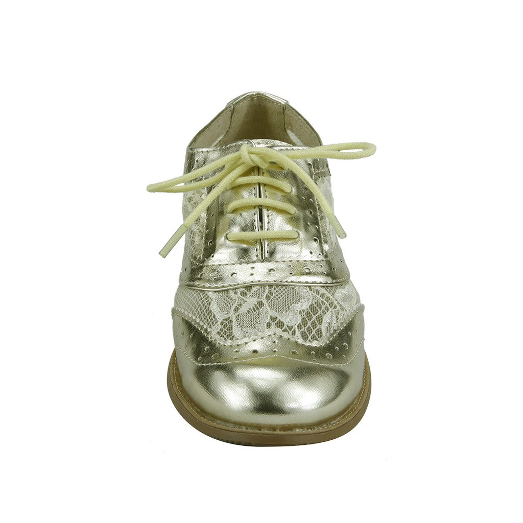 The Doll Maker Lace Oxford Shoes - Elegant Women's Flat Shoes for Work, Office & Casual Wear | Comfortable & Stylish Footwear for Everyday Use