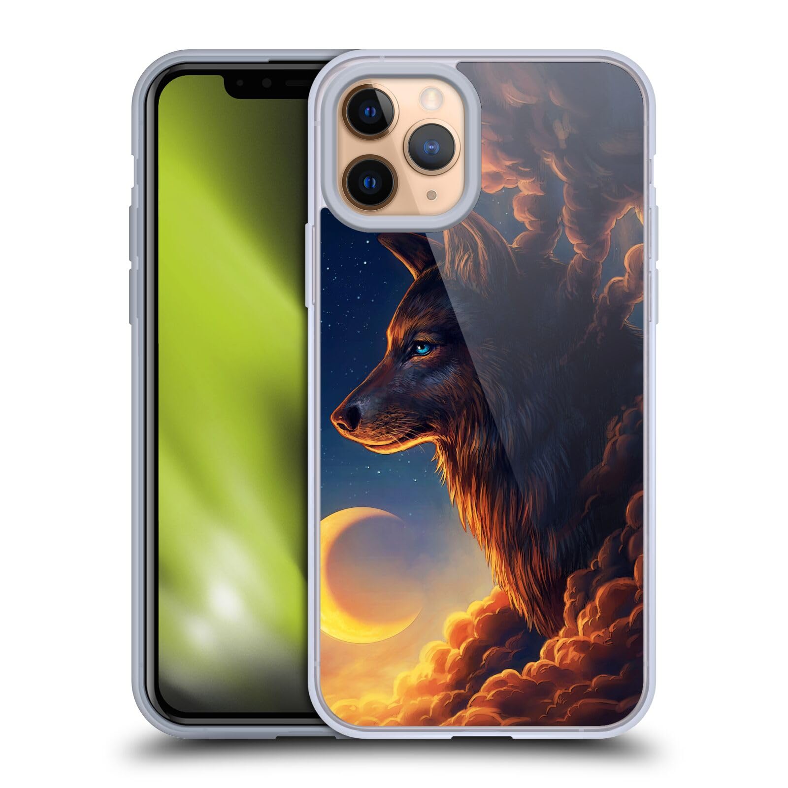 Jonas JoJoesArt Jödicke Golden Moon Wildlife 2 iPhone 11 Pro Case - Premium Soft Gel Cover for Nature Lovers & Outdoor Enthusiasts