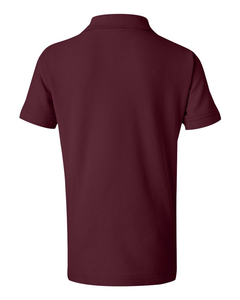 French Toast Unisex Short Sleeve Pique Knit School Uniform Shirt - Burgundy (31953-20) | Comfortable & Durable for Daily Classroom Wear