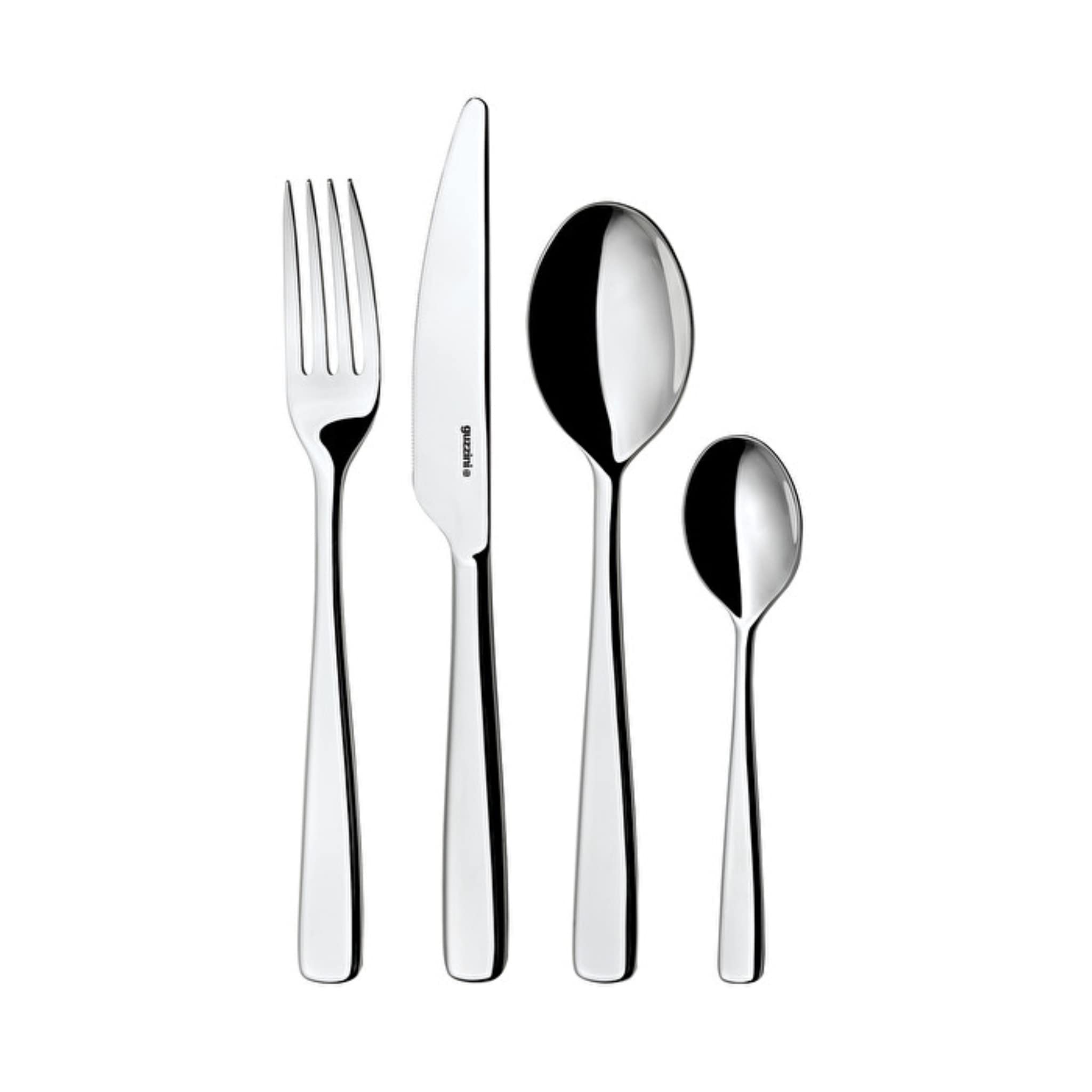 Guzzini Grace 24-Piece Stainless Steel Cutlery Set - Elegant Flatware for Dining, Entertaining & Gift Giving | Durable & Stylish Silverware for Restaurants, Weddings & Home Use