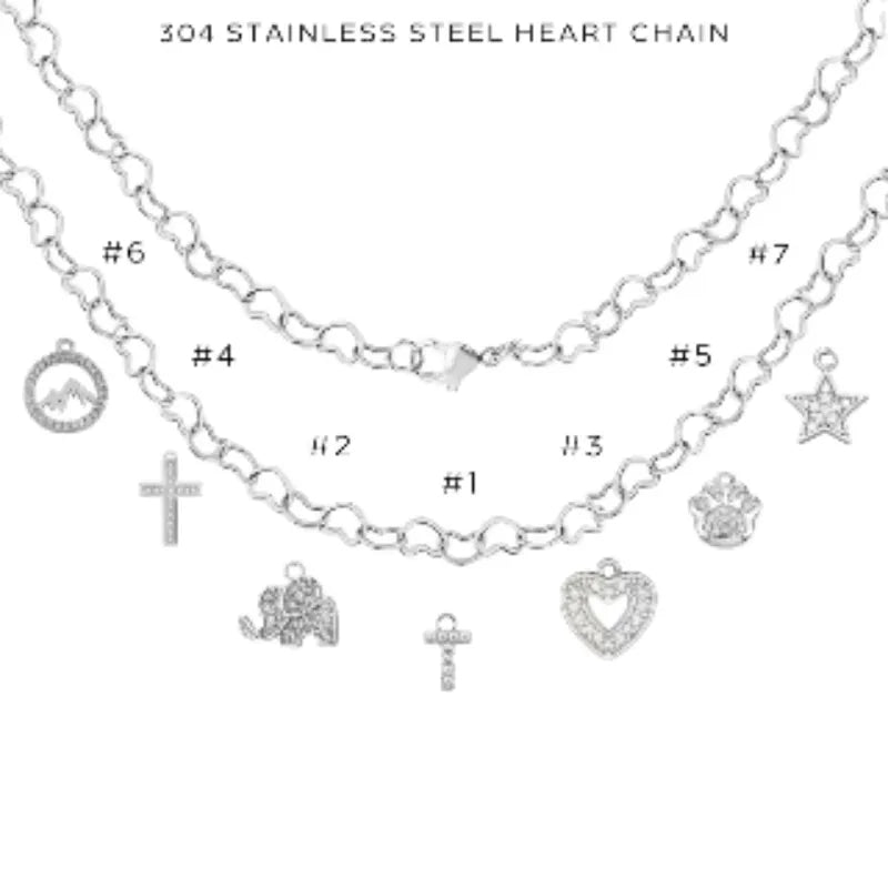 Elegant Charm Necklace with Assorted Charms - Perfect for Gifts, Parties & Everyday Wear | $52.00