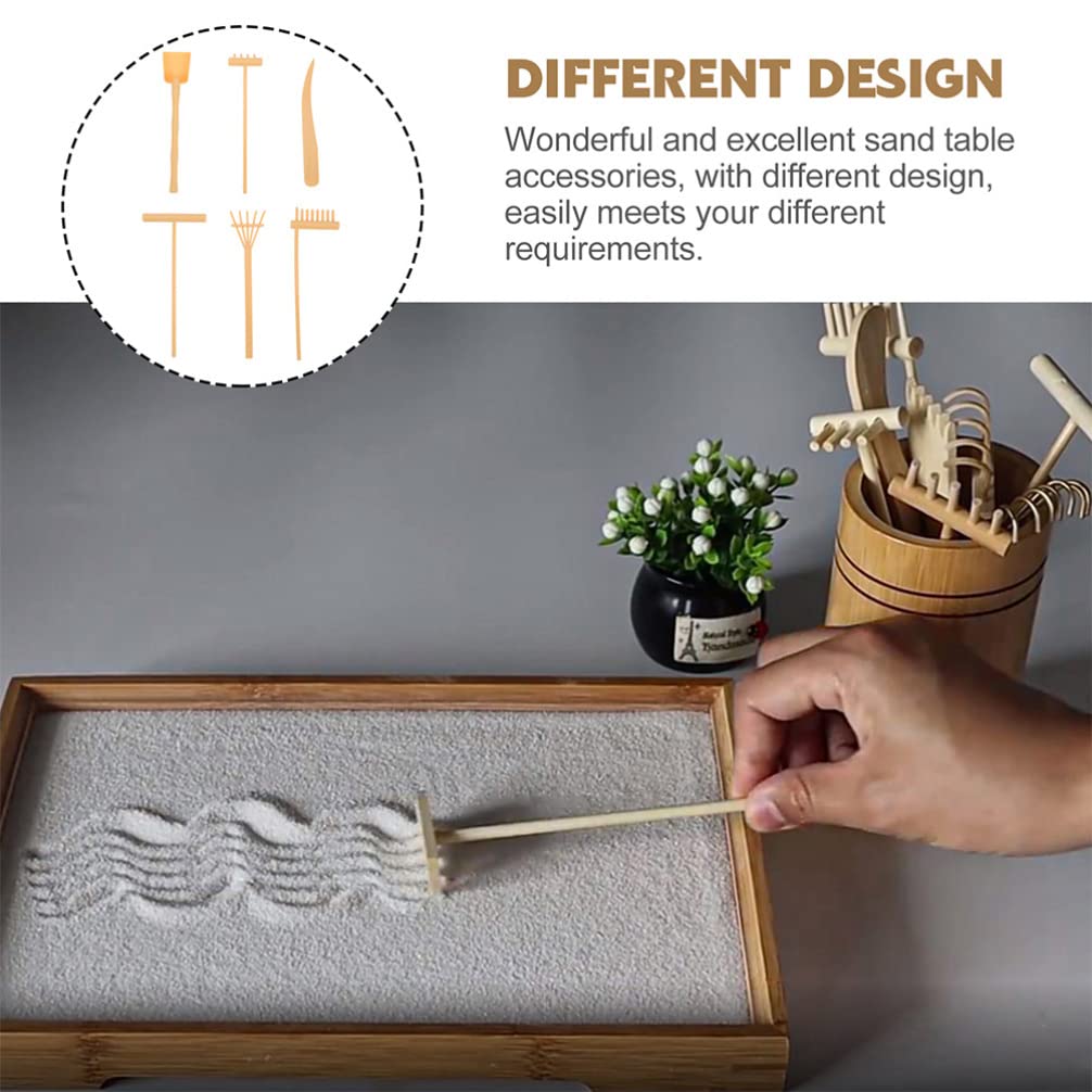 Mini Zen Garden Kit with Zen Rake - Meditation Sand & Rock Set for Desk, DIY Zen Garden Accessories - Perfect for Stress Relief, Office Decor & Mindful Relaxation