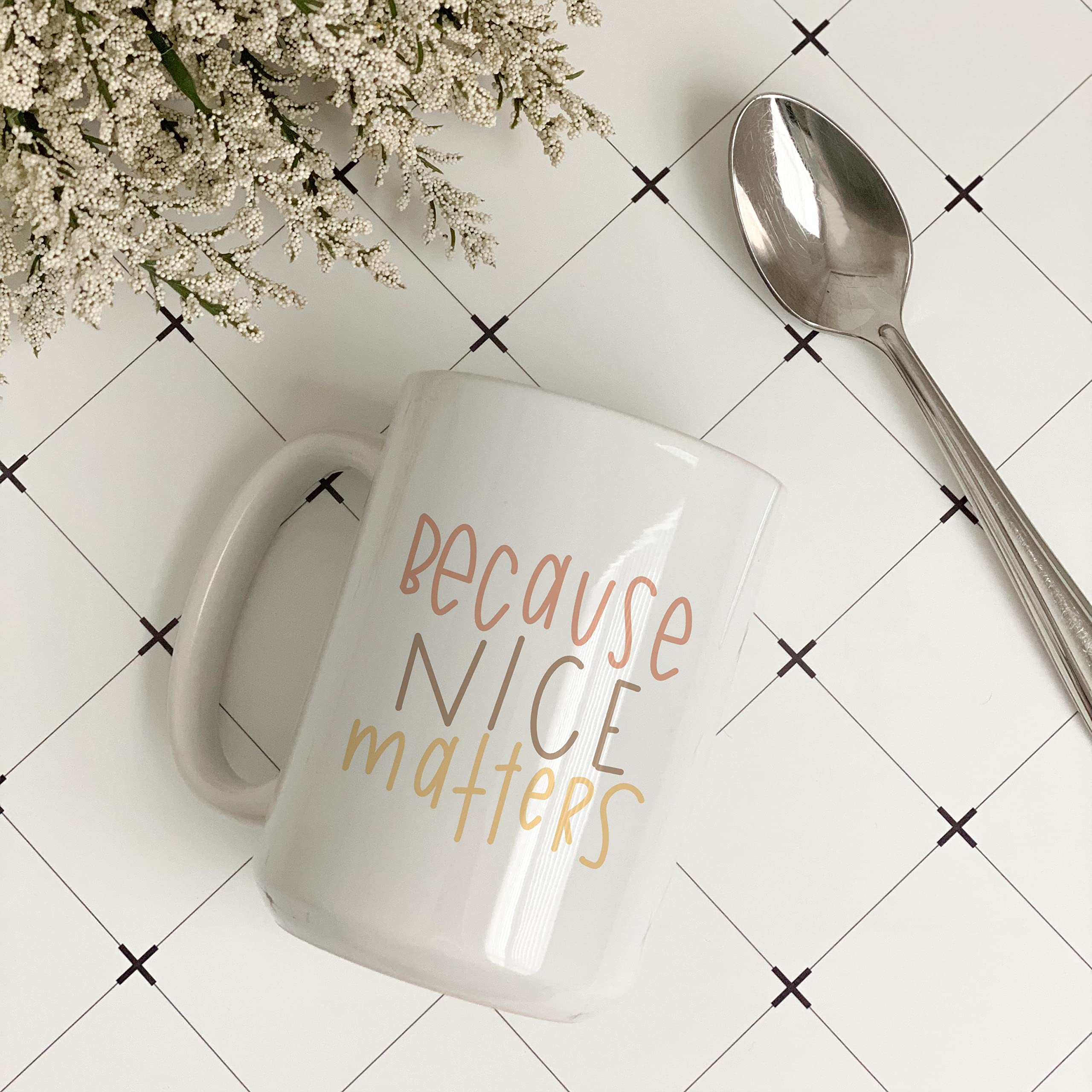 Inspirational Coffee Mugs with Quotes - 11oz Kindness Cup for Office & Home Use