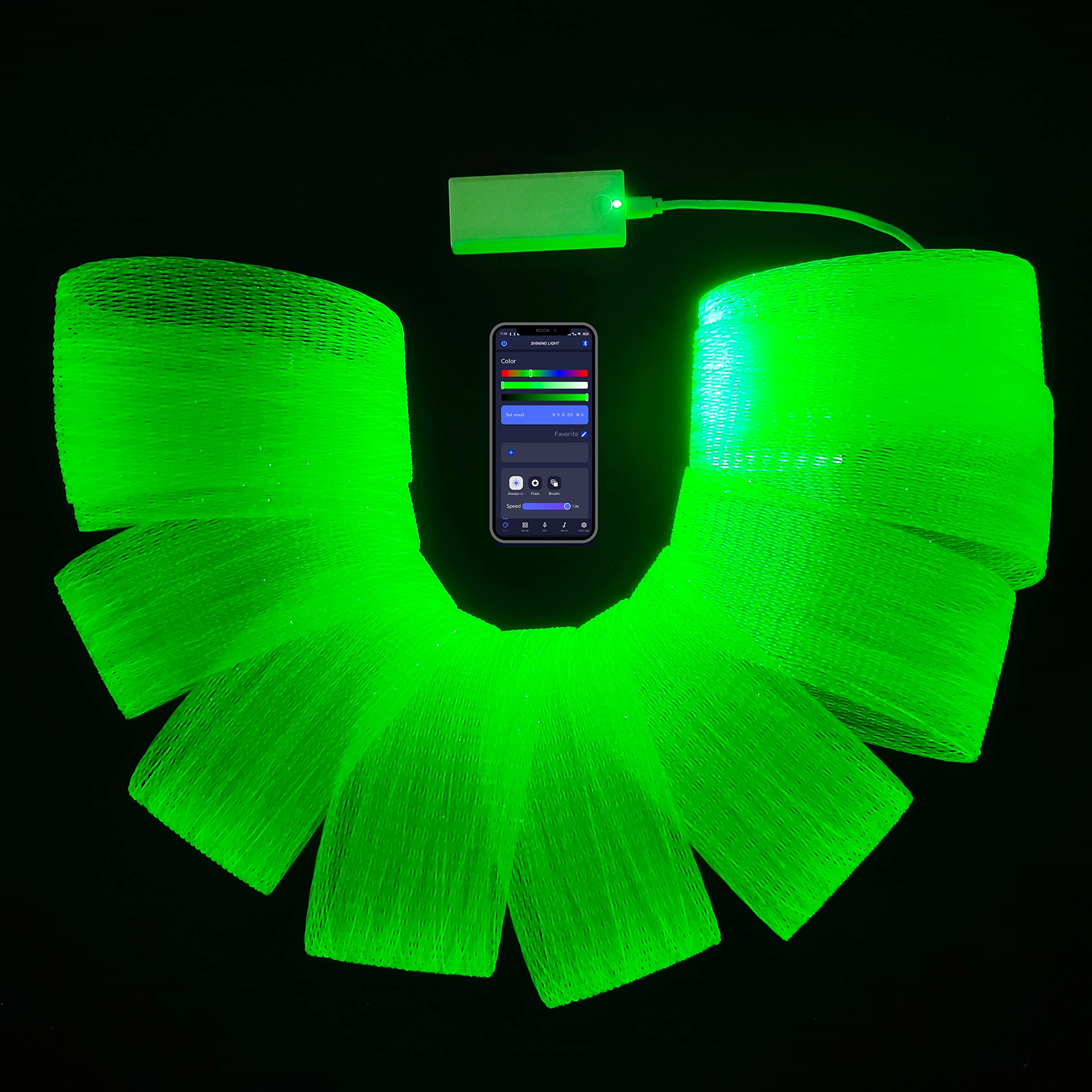 LED Fiber Optic Mesh Light Kit with Battery Pack - 6.6 Yards (6 Meters) for Party, Halloween & Christmas Decorations - Illuminate Dresses, Ceilings & Trees | Indoor & Outdoor Event Lighting