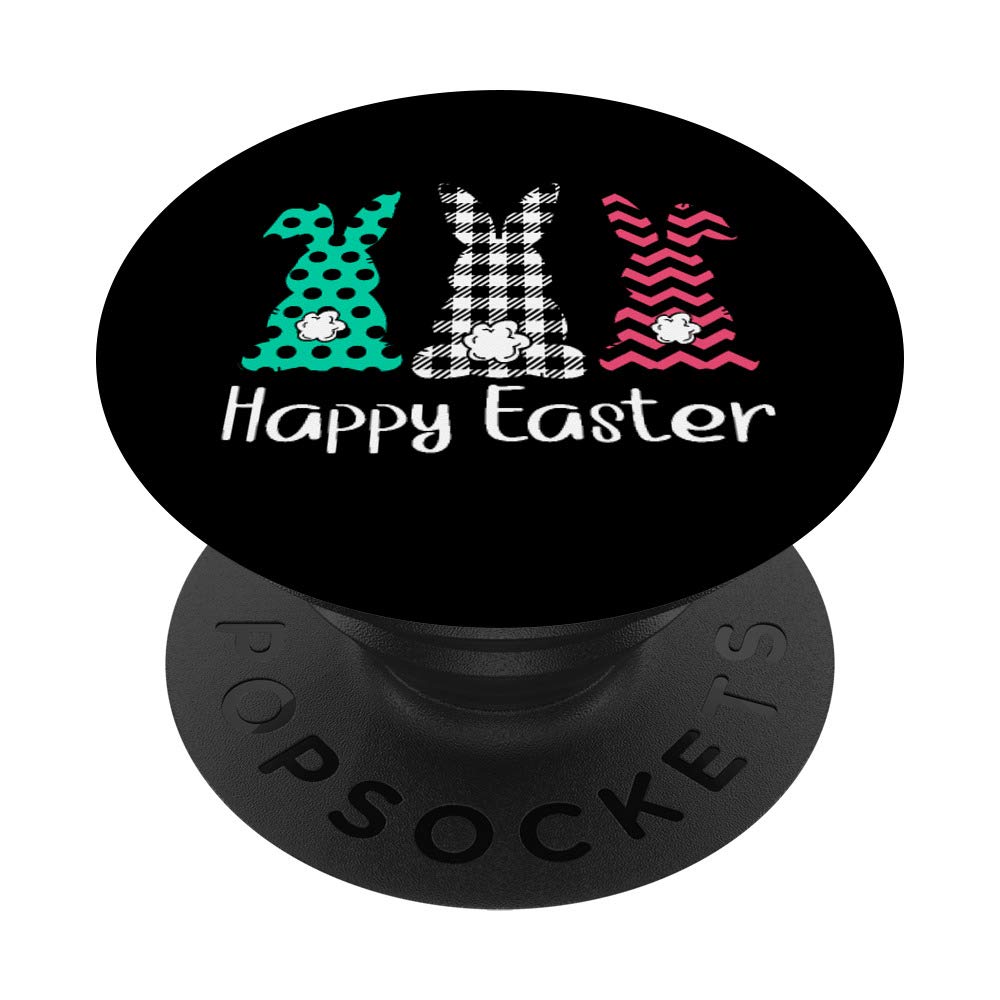 Easter Bunny Plaid PopSockets Swappable Phone Grip for iPhone & Android - Cute Spring Phone Accessory for Easter Decorations, Party Favors & Daily Use