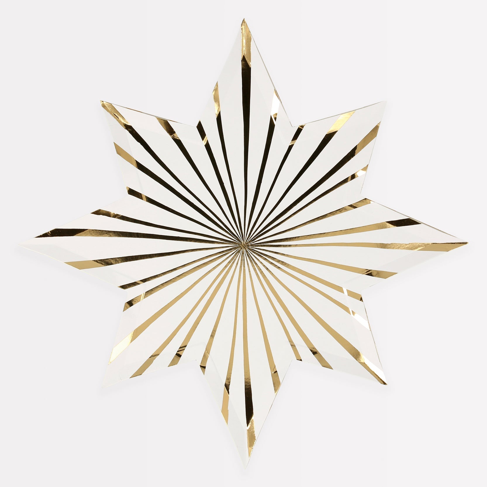 Gold Stripe Star Plates - Elegant Dinnerware for Parties, Weddings & Special Events - Perfect for Holiday Celebrations & Home Decor
