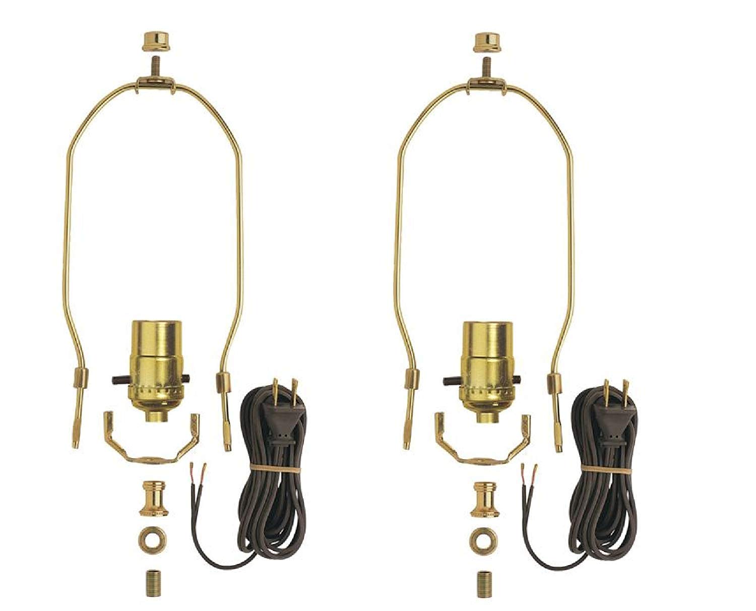 Dysmio Lighting Make-A-Lamp Push-Through Socket Kit for Lamp Repair - 2 Pack - Easy DIY Light Fixture Replacement for Home, Office & Vintage Lamps