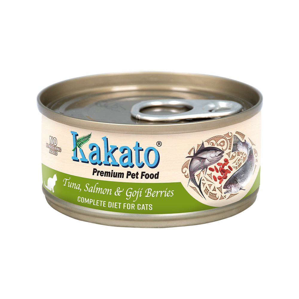 Premium Grain-Free Complete Diet Wet Cat Food with Tuna, Salmon & Goji Berries - High Protein Meal for Adult Cats - Perfect for Weight Management & Healthy Skin