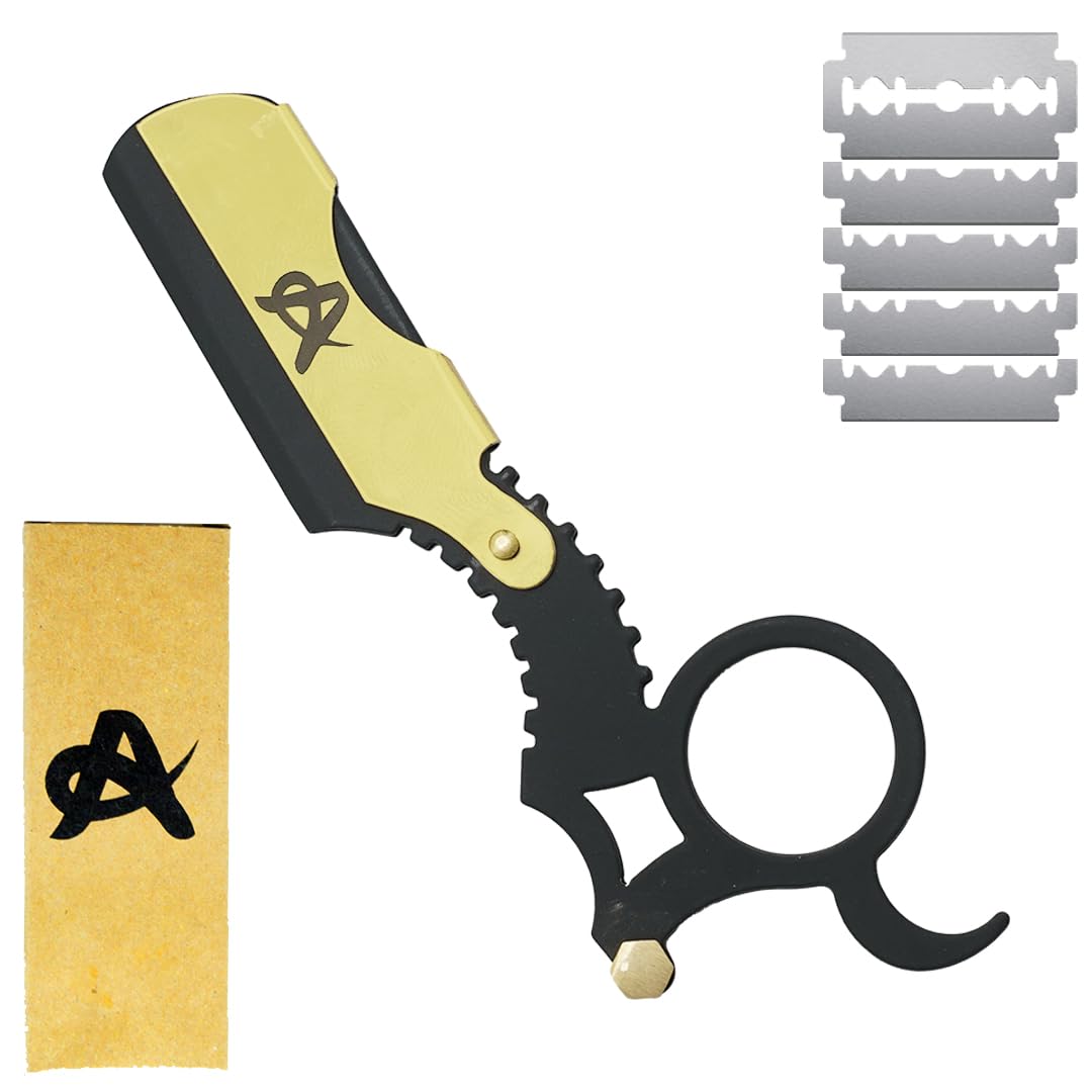 Premium Men's Straight Edge Razor for Close Shaving - Perfect for Grooming, Barber Shops & Travel