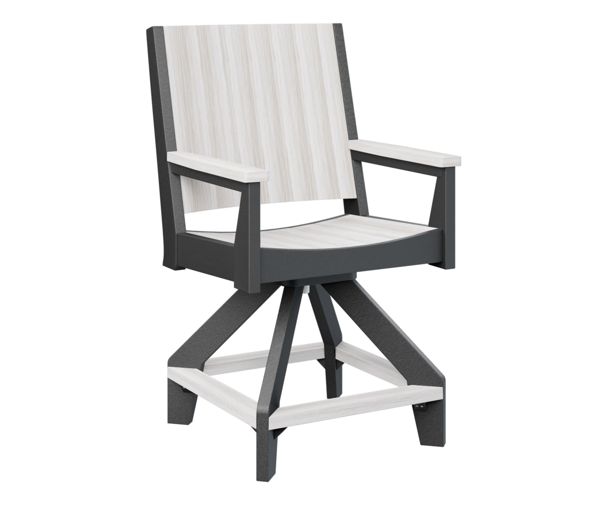 Berlin Gardens Mayhew Swivel Bar Stool - Adjustable Height Counter Chair for Kitchen Island, Breakfast Bar & Home Pub Use