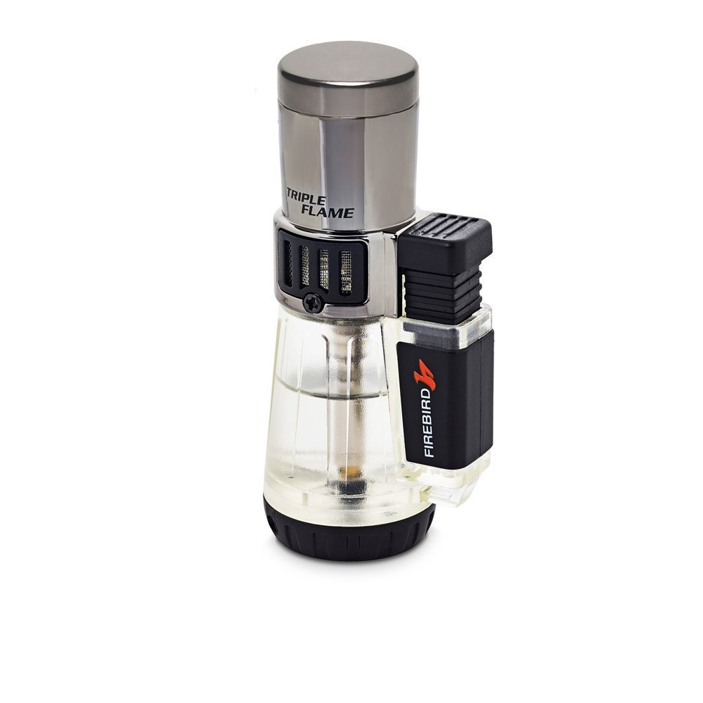Colibri Firebird Afterburner Triple Torch Lighter with Warranty - Premium Butane Lighter for Cigars, Outdoor Camping & BBQ Grilling
