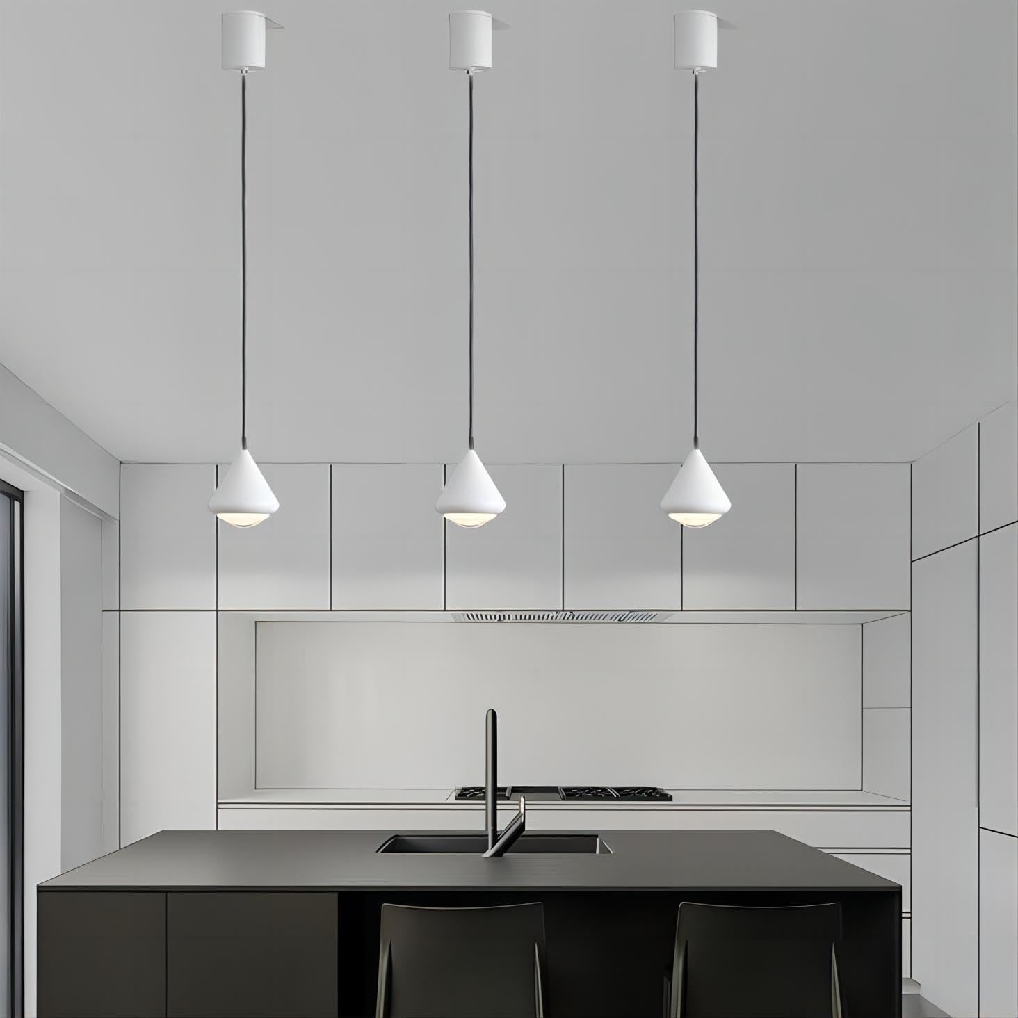 3.9 Inch Modern LED Pendant Light with Sensor Dimming - Minimalist Bedside Lamp, Warm White Hanging Light for Bedroom, Dining Room & Living Room - Perfect for Night Reading and Ambient Lighting (1-Pack)