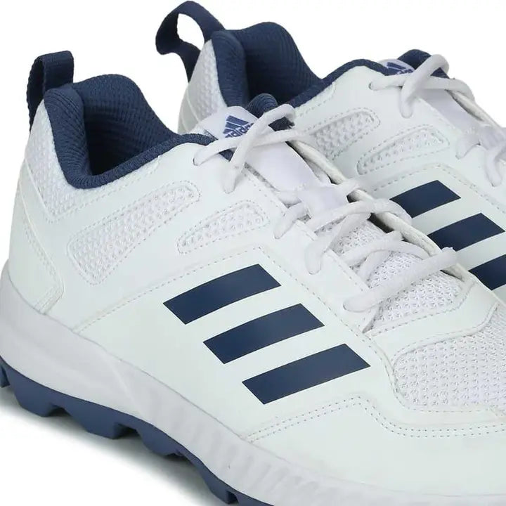 Adidas Cri Rise White/Blue Cricket Shoes - Lightweight & Durable for Men - Perfect for Cricket Matches & Training Sessions