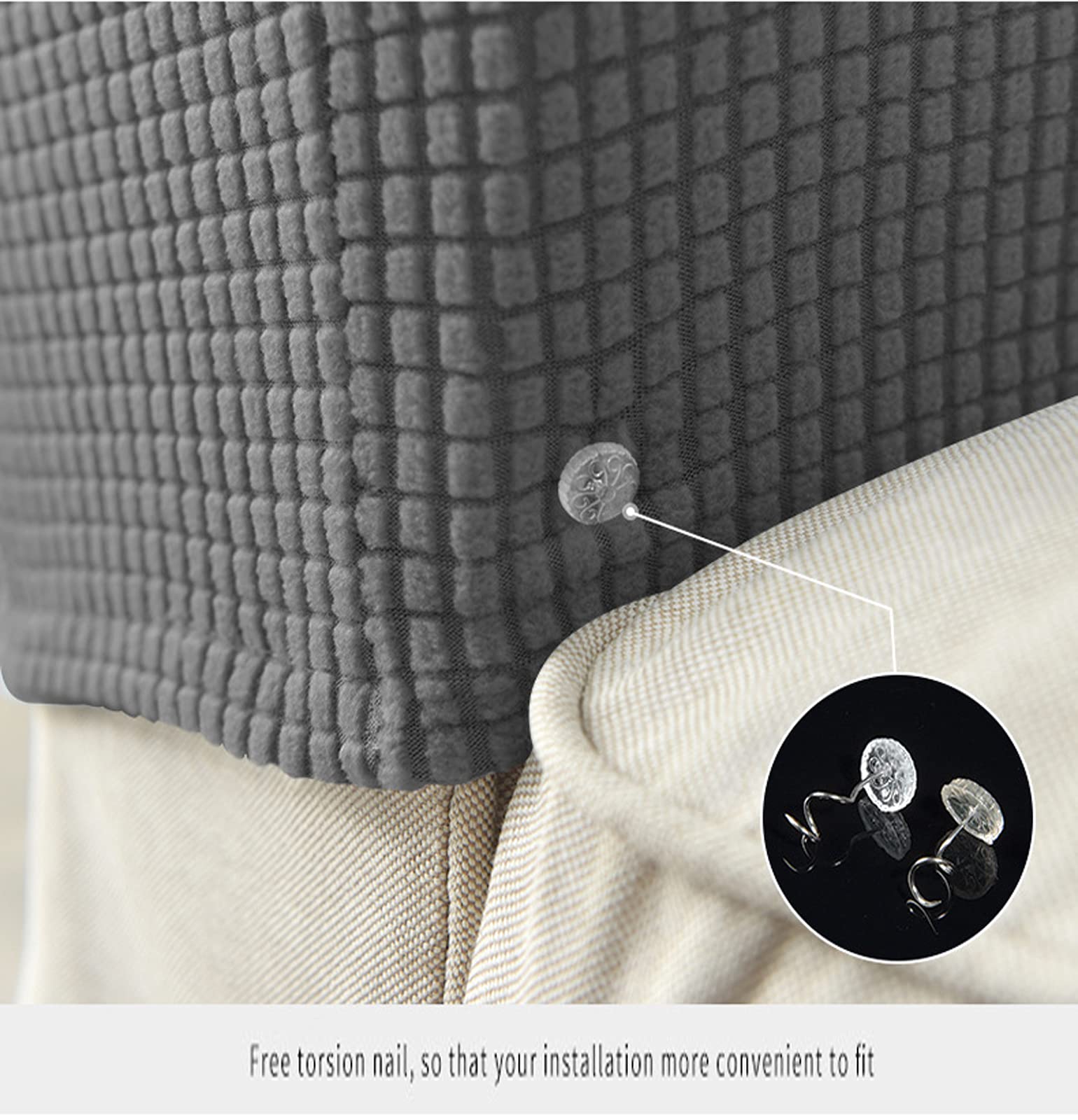Stretchable Non-Slip Sofa Armrest Covers - 1 Pair Beige Spandex Recliner & Armchair Protectors | Perfect for Living Room Furniture, Couch Protection & Home Decor