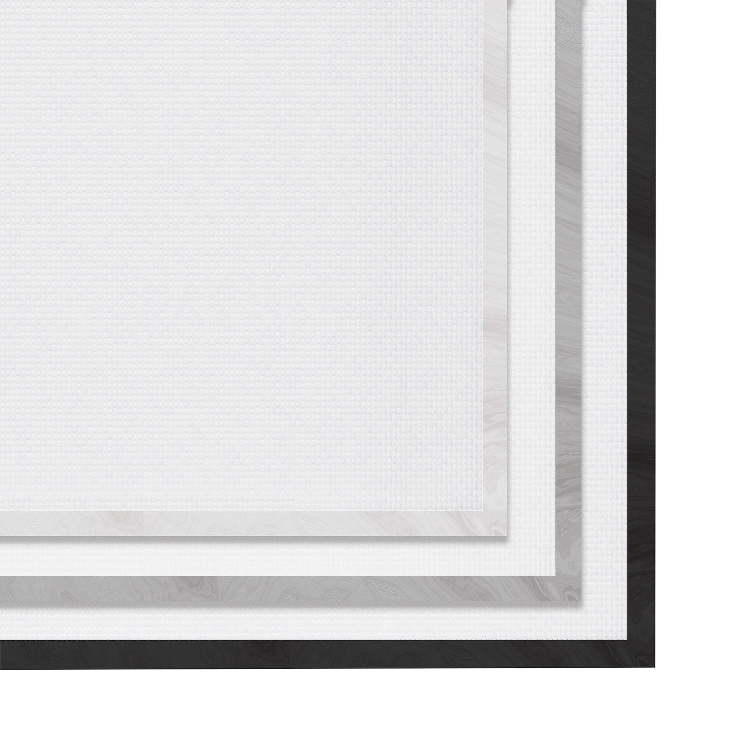 Stupell Industries Minimalist Boho Abstract Line Art - Brown & White Framed Wall Decor for Living Room, Bedroom & Office