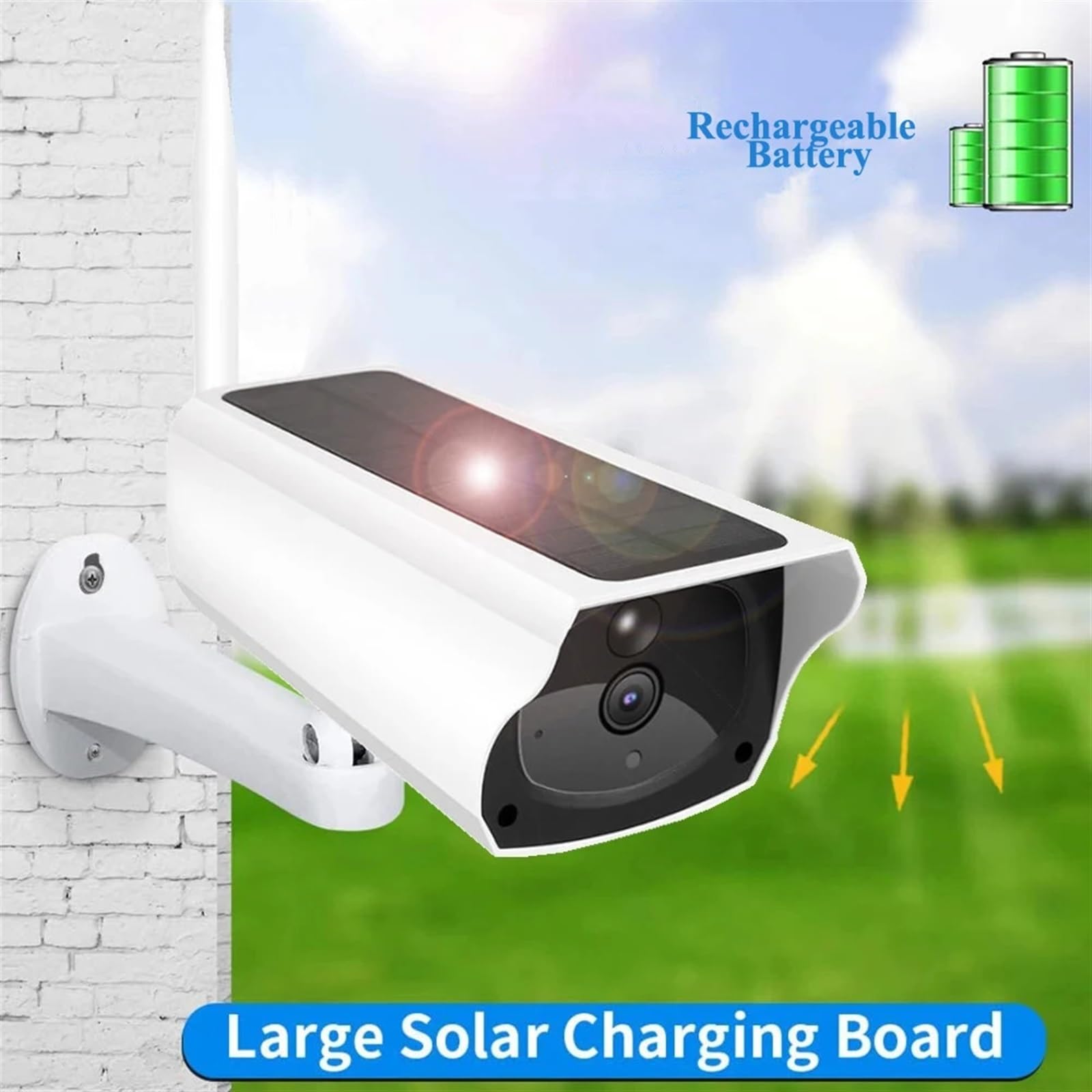 5MP Solar Powered Security Camera with PIR Motion Detection & Two-Way Audio - Wireless Outdoor Surveillance Camera with Night Vision for Home/Business Protection - Weatherproof IP Camera for Yard, Garage & Perimeter Monitoring
