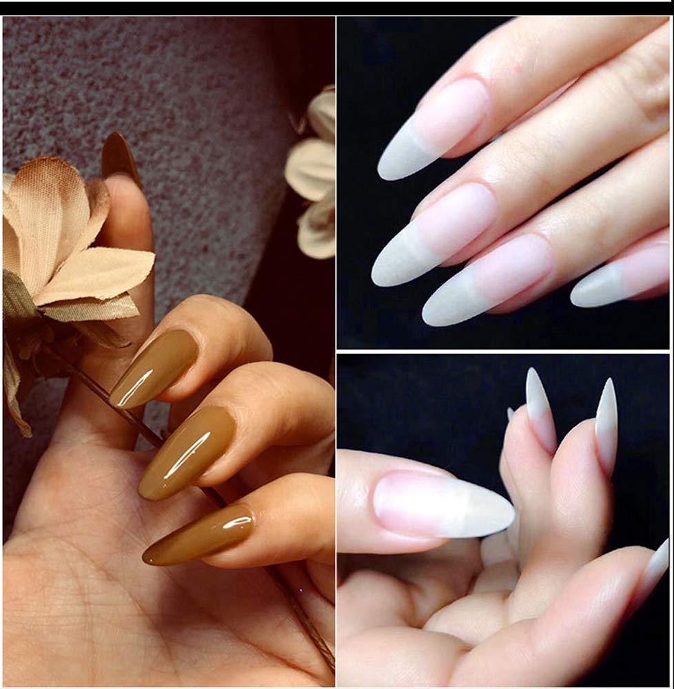 500PCS Coffin False Nails - Long Ballerina Press On Nail Tips for Salon & DIY Manicure | Acrylic Nail Extensions for Parties, Weddings & Special Occasions