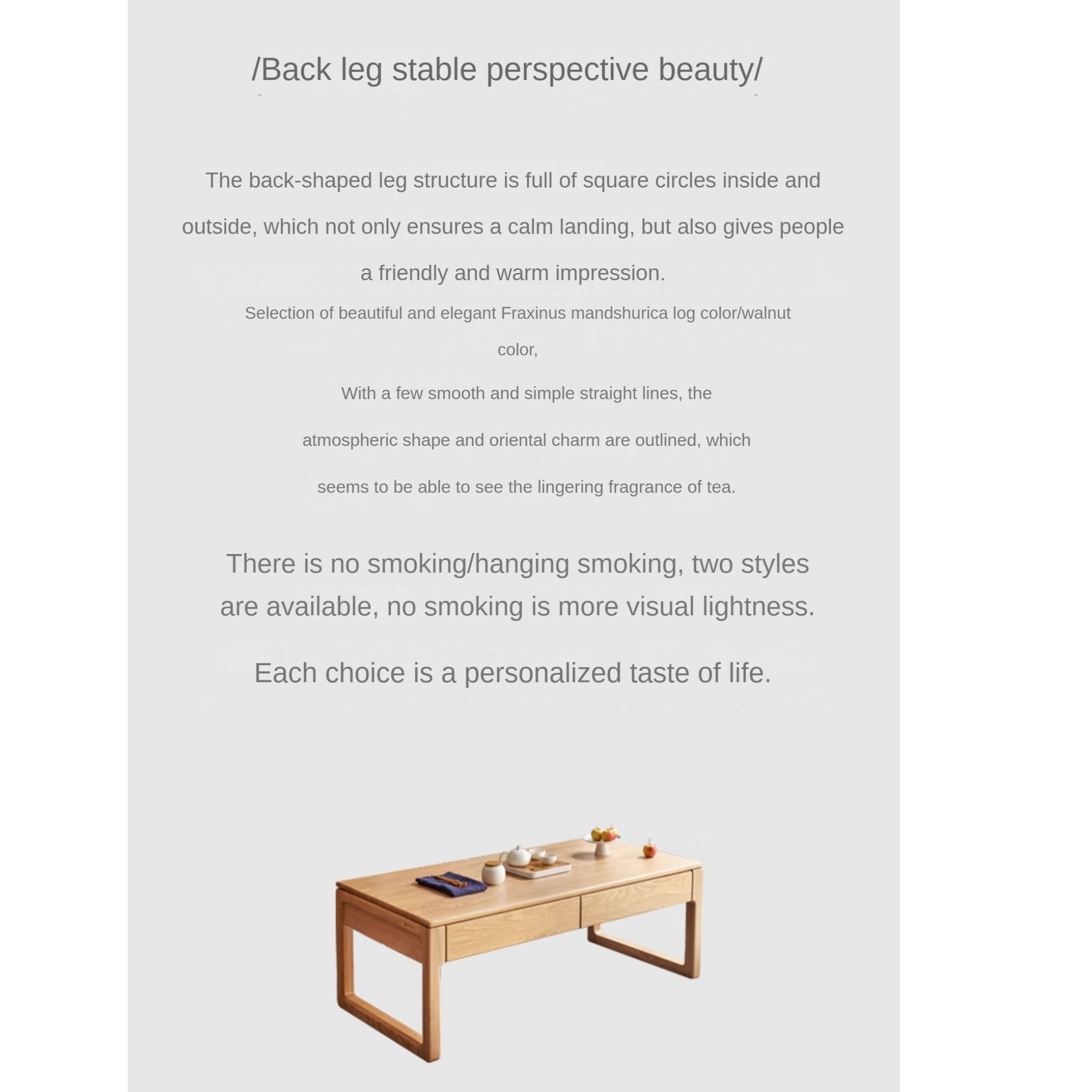 Premium Solid Oak and Ash Wood Tea Table - Handcrafted Rustic Coffee Table for Living Room, Lounge, or Patio - Perfect for Tea Time, Reading, and Relaxation