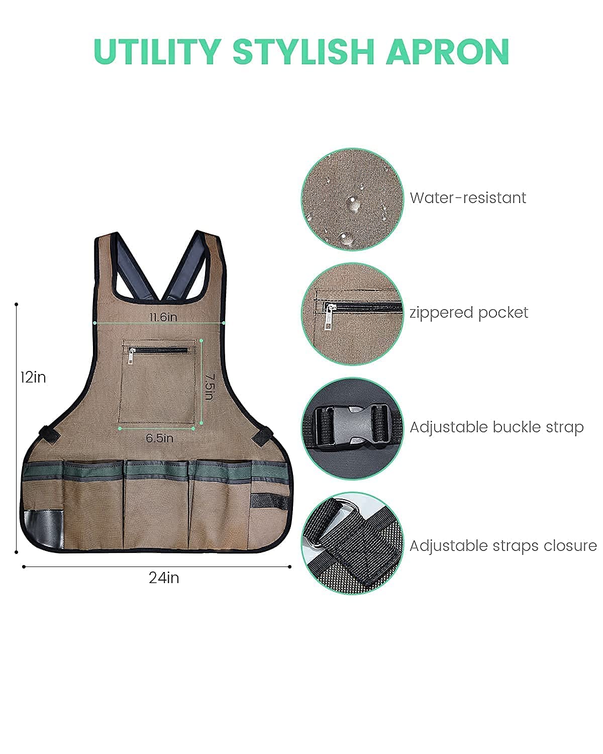 Premium Garden Compost Bin with Durable Work Apron - Eco-Friendly Composting Kit for Organic Waste, Perfect Gardening Gift for Women & Men - Ideal for Backyard, Lawn Care & Sustainable Living