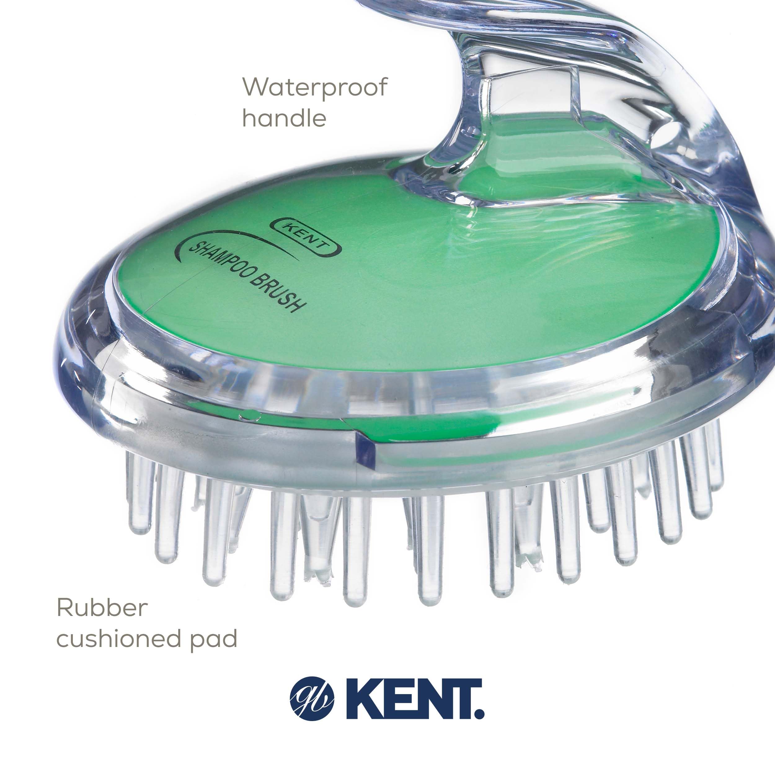 Kent SH1 MNT Scalp Scrubber & Exfoliating Hair Brush - 42 Soft Rubber Bristles for Shampoo Distribution, Scalp Massage & Hair Growth - Perfect for Shower Use, Deep Cleansing & Relaxing Head Spa Treatment