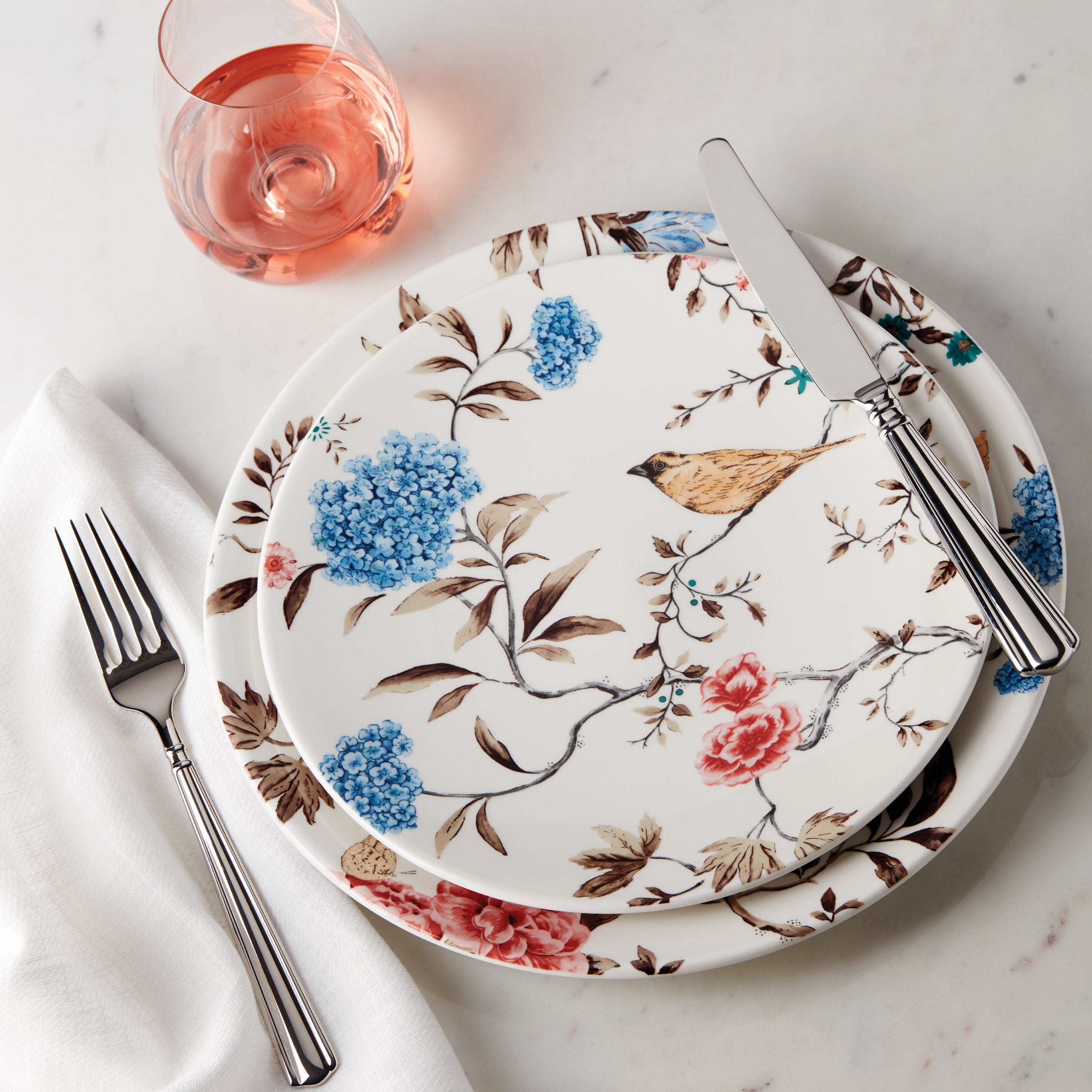 Sprig & Vine Accent Plates Set of 4 - Elegant Decorative Dinner Plates for Special Occasions & Home Decor