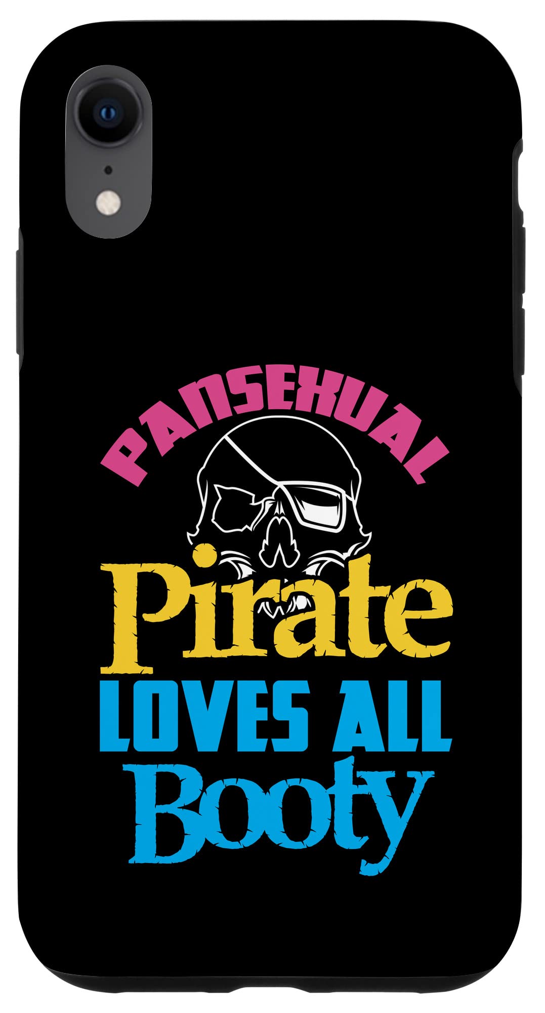 iPhone XR Case - Pansexual Pirate Design - Universal Fit for All Models - Perfect for LGBTQ+ Pride & Pirate Theme Lovers